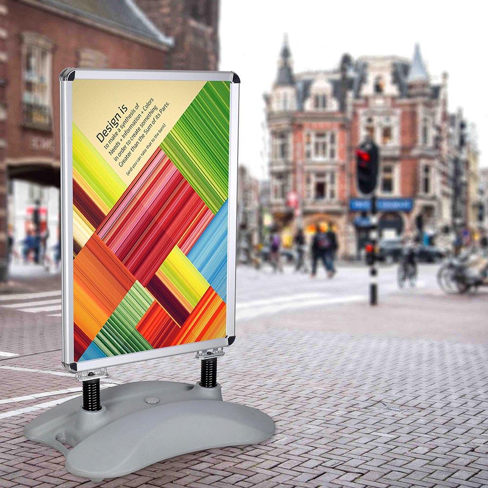 TheLAShop 23x33 Inch A-Frame Sidewalk Sign with Water Fill Base - Durable Outdoor Advertising Poster for Businesses, Restaurants & Retail Stores - Perfect for Sidewalk Promotions, Sales & Events