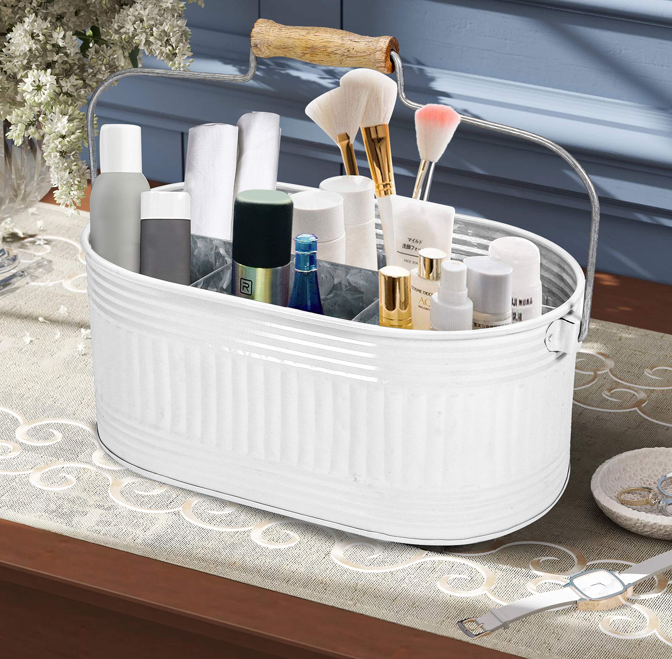 Rustic Iron Alloy Organizer Caddy - Kitchen, Bathroom & Office Storage