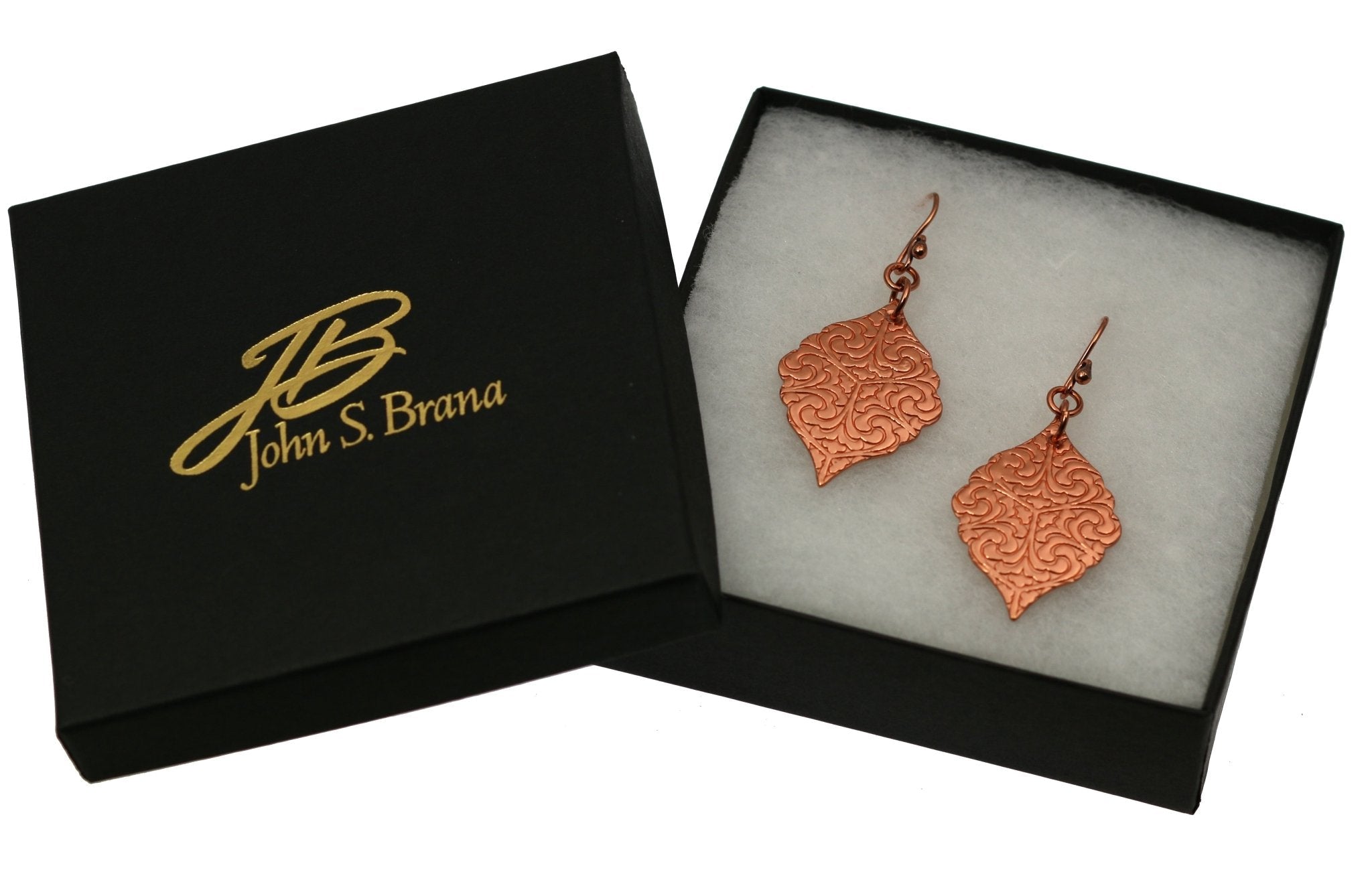 Handmade Damask Embossed Copper Moroccan Drop Earrings for Women - Boho Chic Ethnic Jewelry - Perfect for Weddings, Parties & Special Occasions