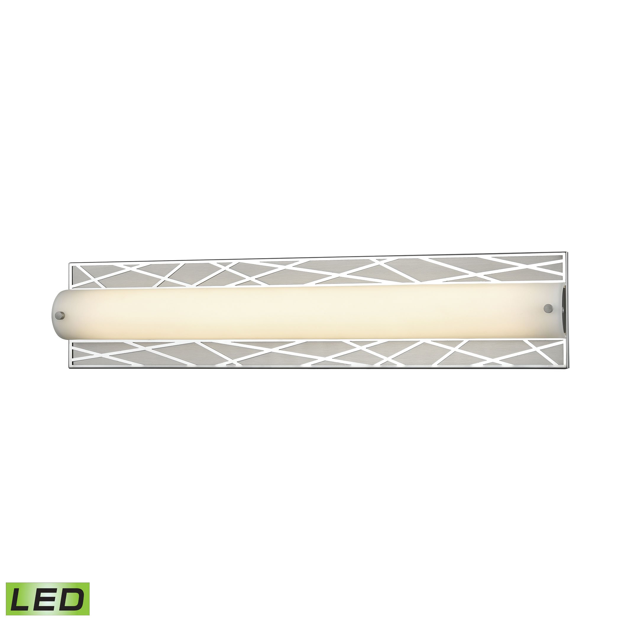 Captiva Vanity Mirror - Polished Stainless Steel & Matte Nickel Finish | Modern Bathroom Vanity Mirror for Makeup & Grooming