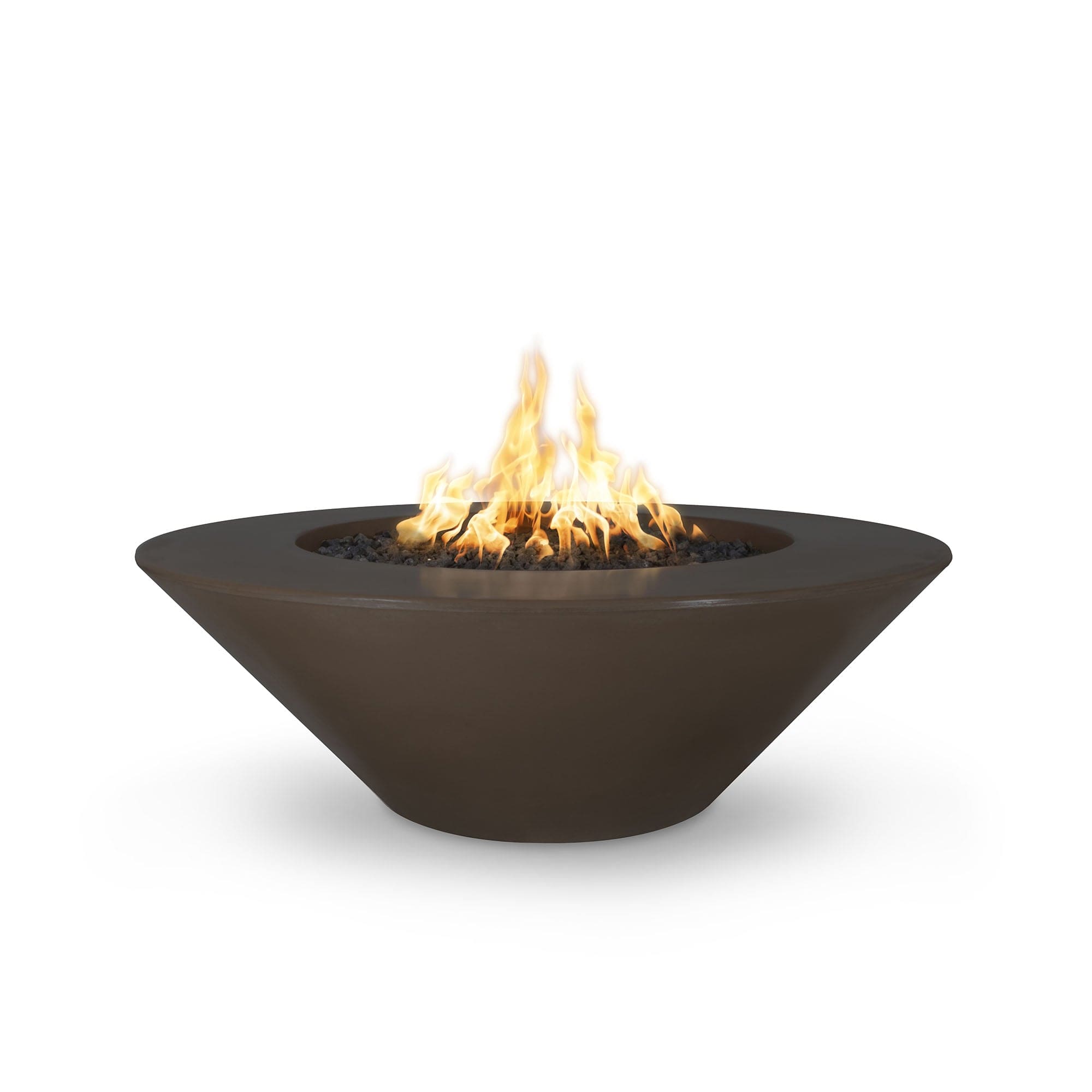 GFRC Concrete Fire Pit with Wide Ledge - Outdoor Patio, Garden, Backyard Fireplace for Camping & Relaxation