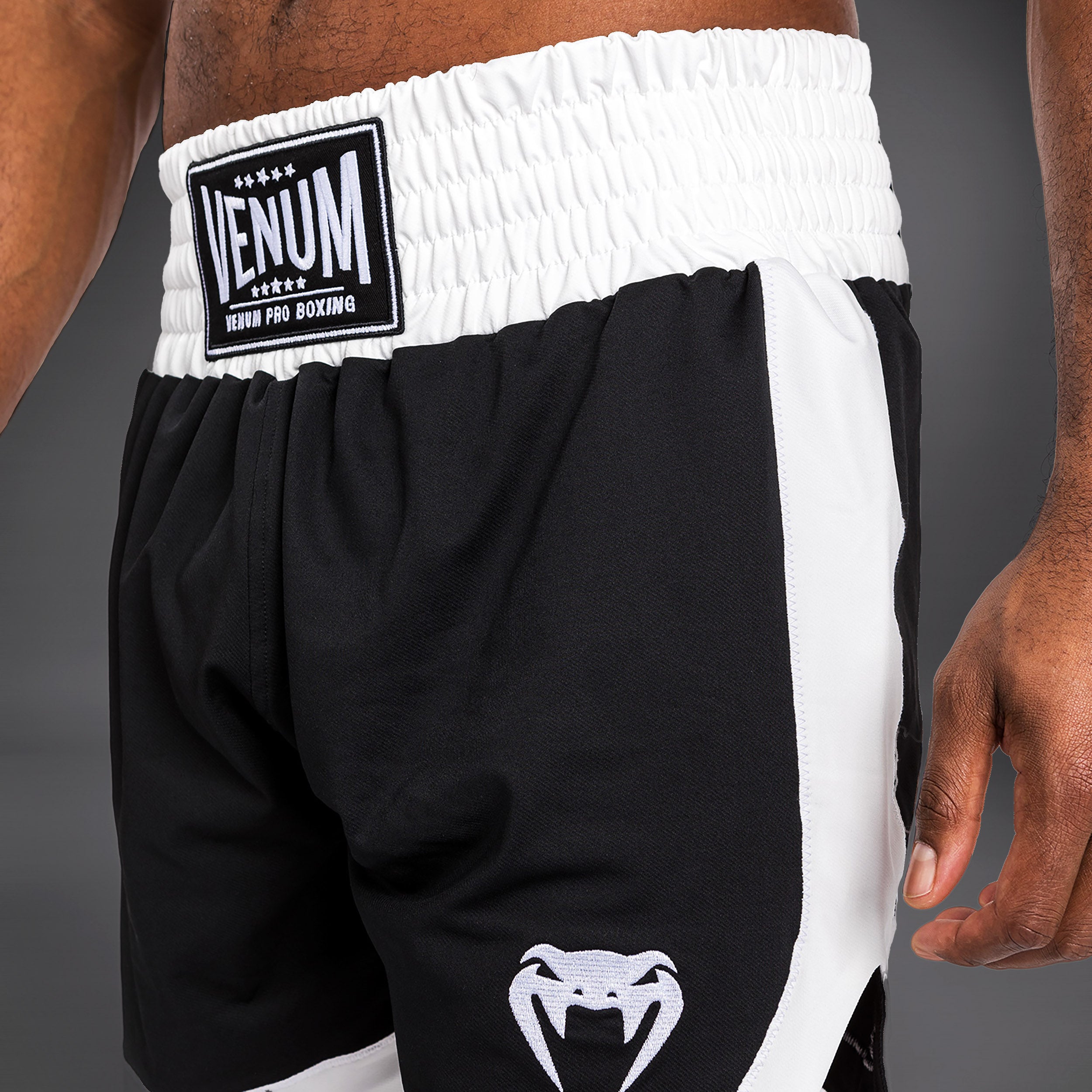 Venum Classic Boxing Shorts for Men - Black/White MMA Training & Fitness Workout Gear - Perfect for Boxing, Muay Thai & Gym Training