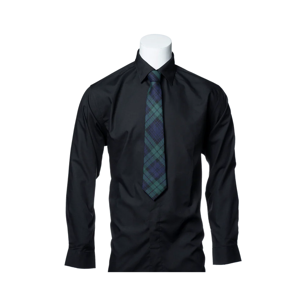 Stylish Black Tartan Tie for Men - Classic Plaid Necktie for Business, Weddings & Formal Occasions