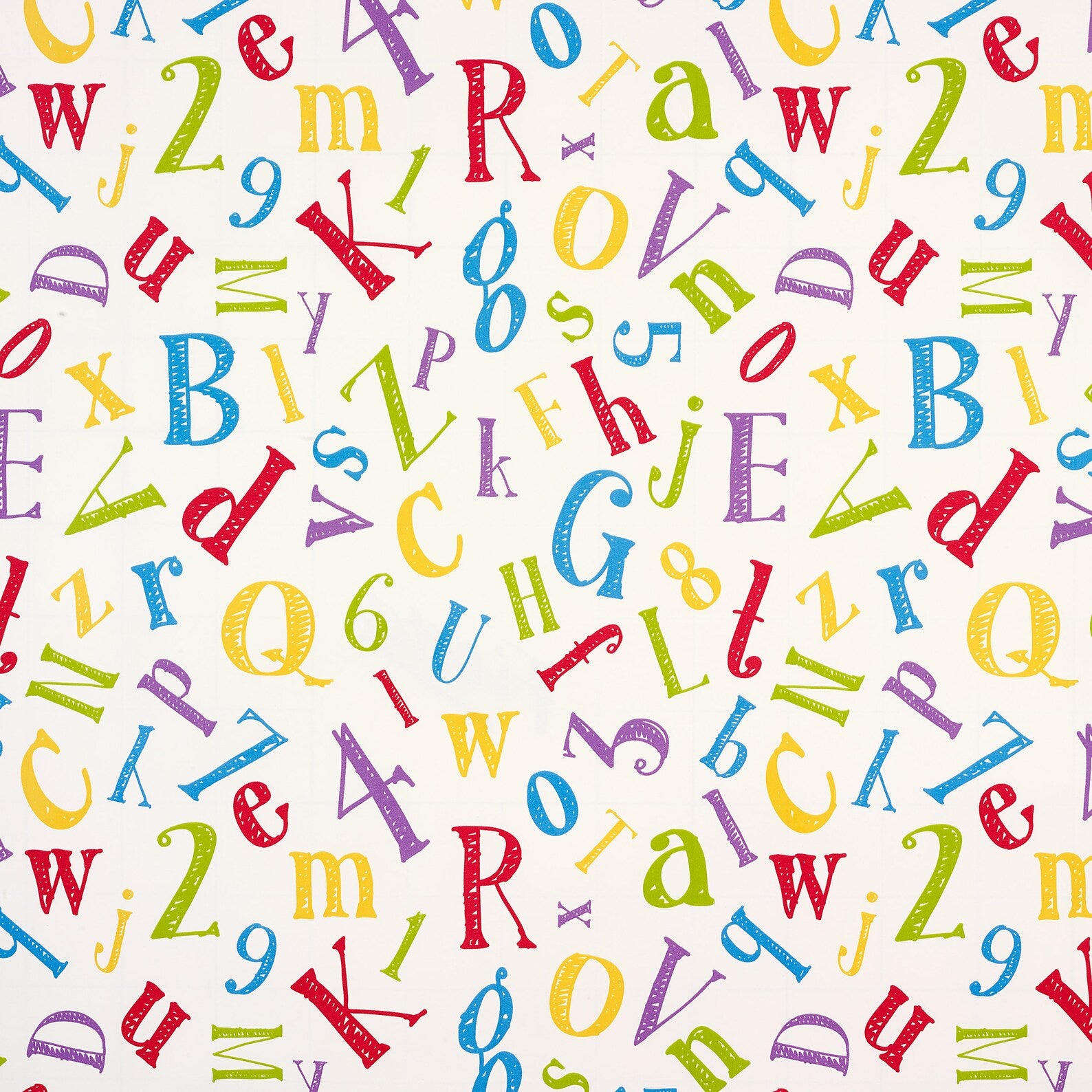 Waterproof Vinyl Oil Cloth with Letters & Numbers - Perfect for DIY Crafts, Table Runners, and Kids Learning Activities