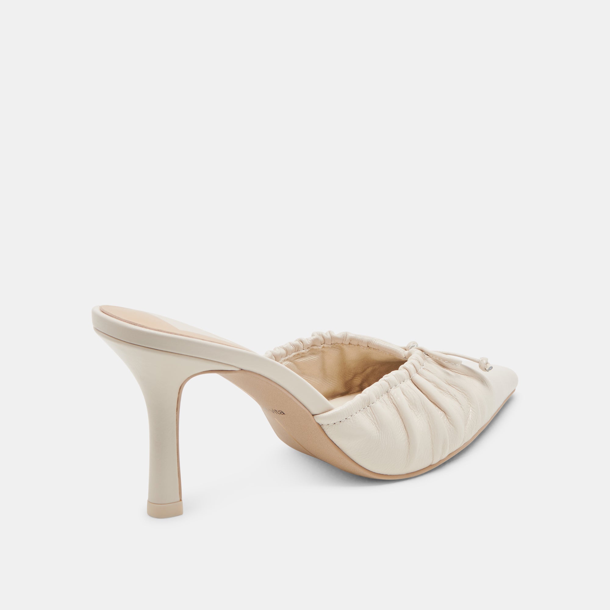 KAIRI Women's Ivory Crinkle Patent Leather High Heels - Elegant Dress Shoes for Parties, Weddings & Evening Events