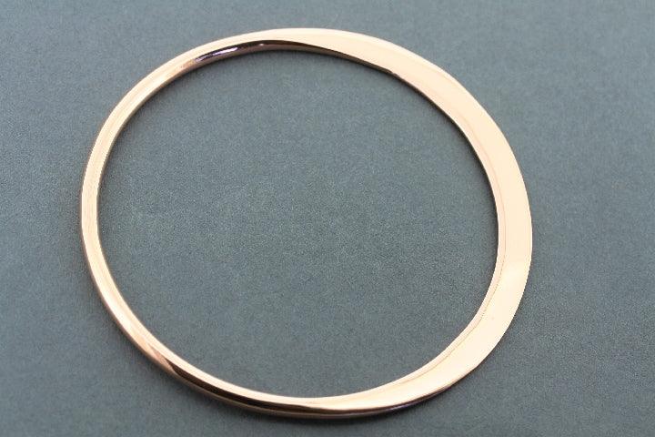 Handmade Copper Flattened Bangle Bracelet - Elegant Boho Jewelry for Women - Perfect for Casual Wear, Parties & Gifts