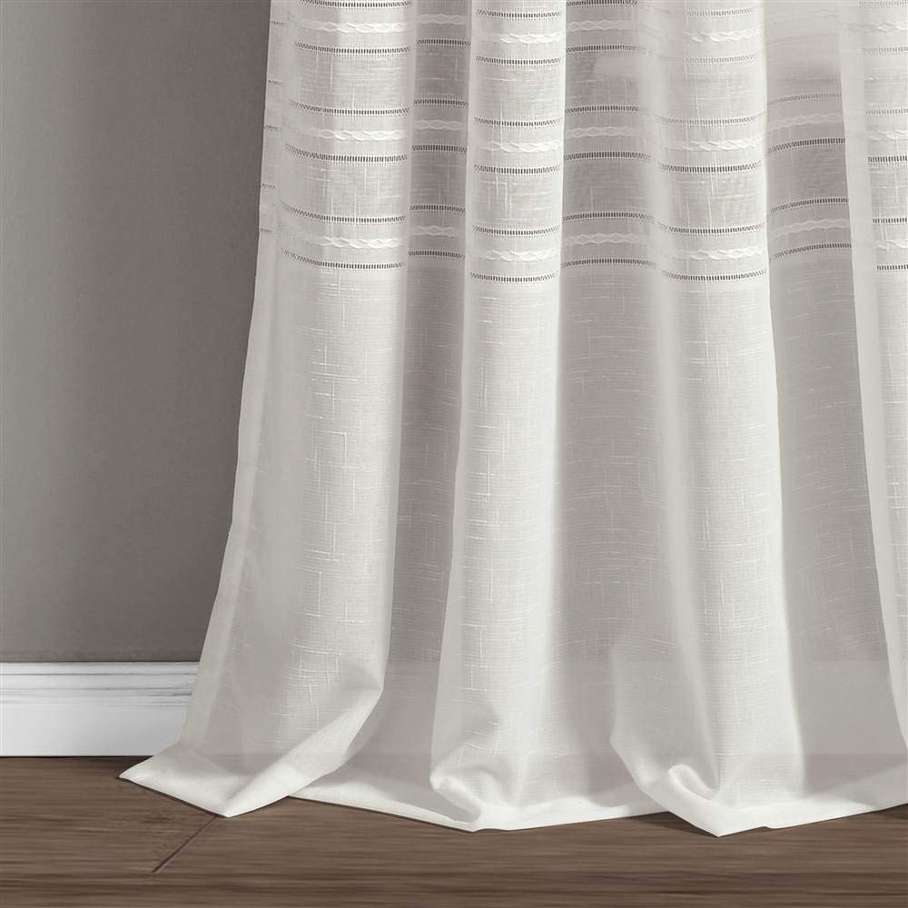 Lush Decor White Sheer Curtains 84x52