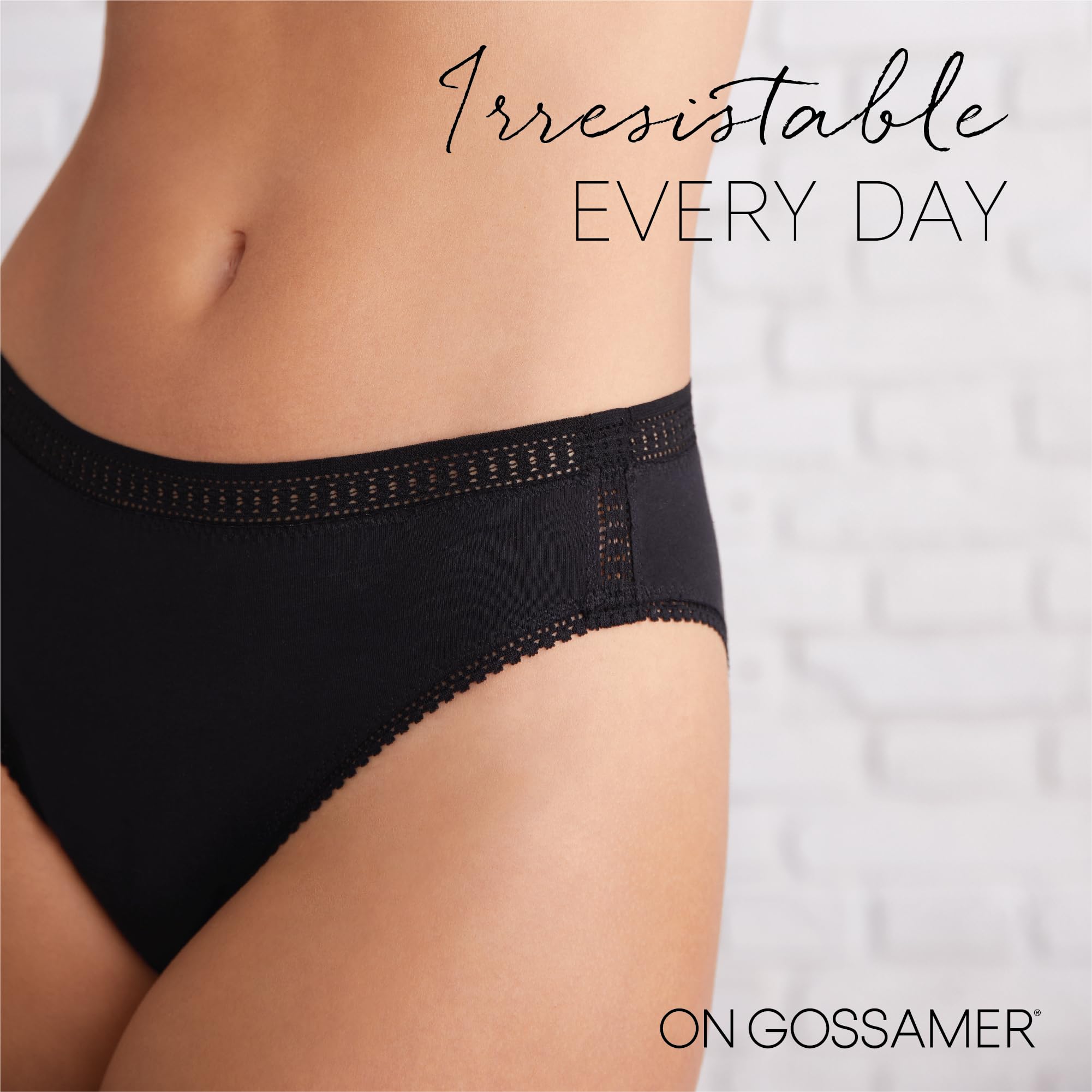 Gossamer Women's Cabana Hi Cut Underwear - Comfortable High Waist Panties for Everyday Wear, Perfect for Yoga, Workout & Lounge