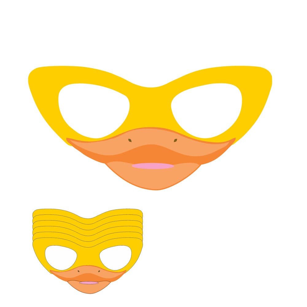 Duck Theme Birthday Eye Mask with Baby Name - Classic Duck Party Decor for Kids Birthday Party, Baby Shower & Themed Events
