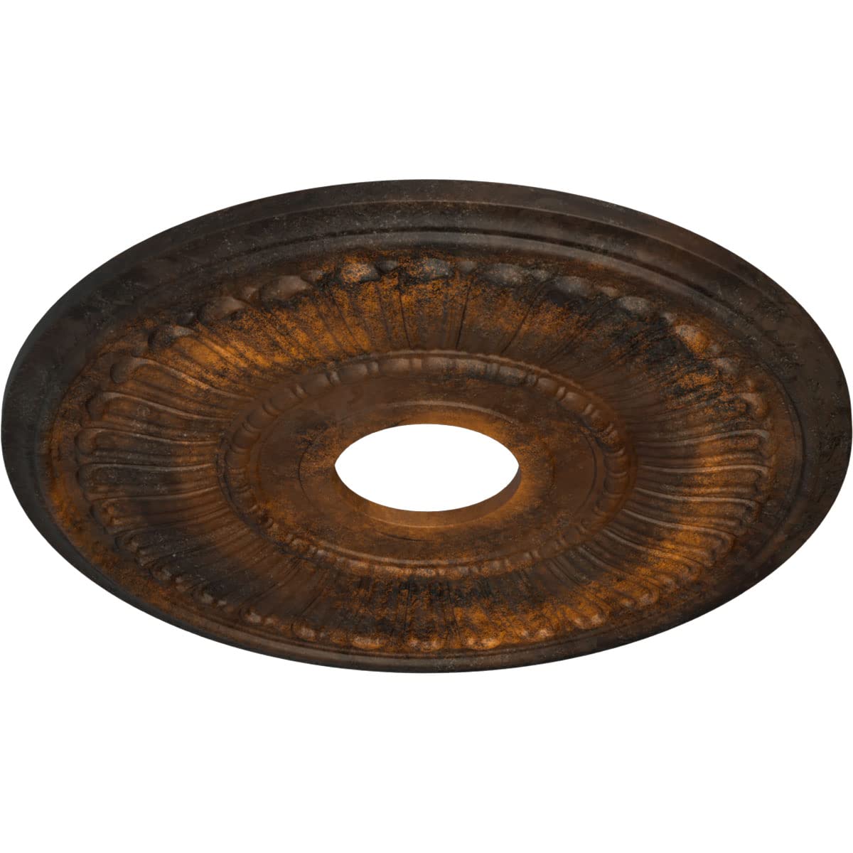 Ekena Millwork CM16MLRUS 16-Inch Hand-Painted Rust Ceiling Medallion - 3 5/8