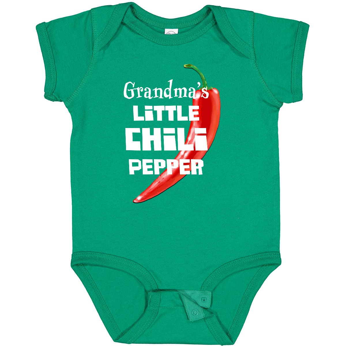 Inktastic Grandma's Little Chili Pepper Baby Bodysuit - Cute Infant Onesie for Boys & Girls - Perfect for Family Photos, Holidays & Everyday Wear