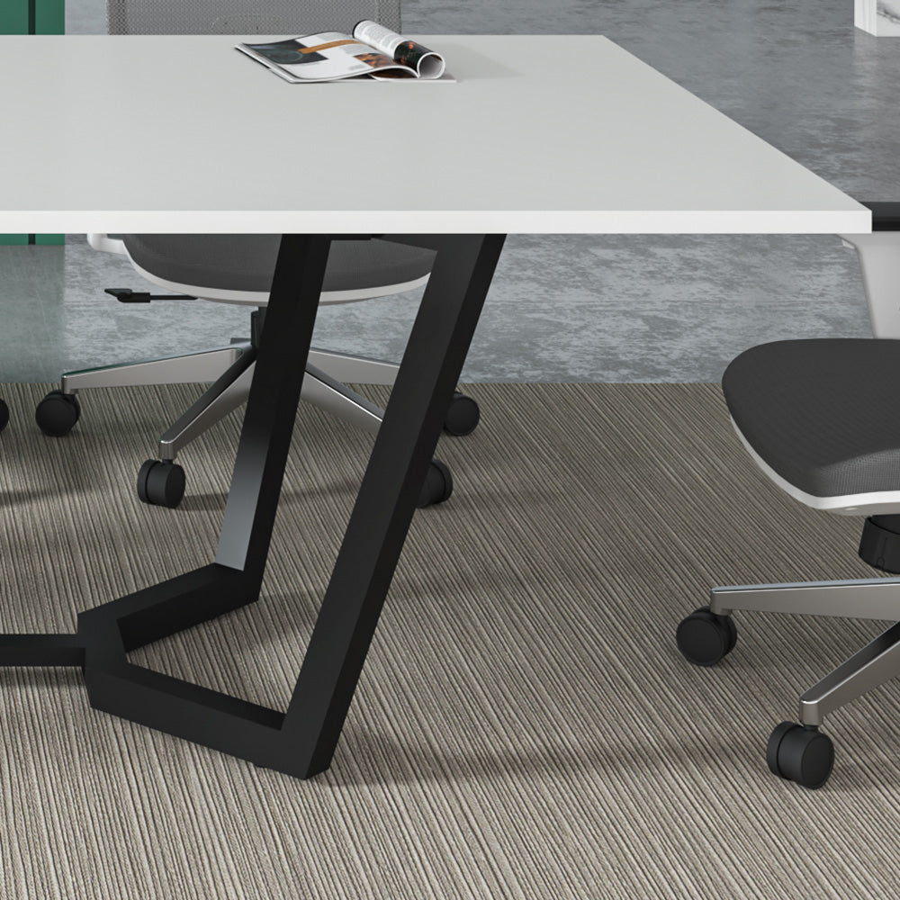 Premium ASPEN Boardroom Conference Table 240cm (8ft) - Modern White Finish for Office Meetings & Corporate Events - Perfect for Executive Offices, Meeting Rooms & Professional Workspaces