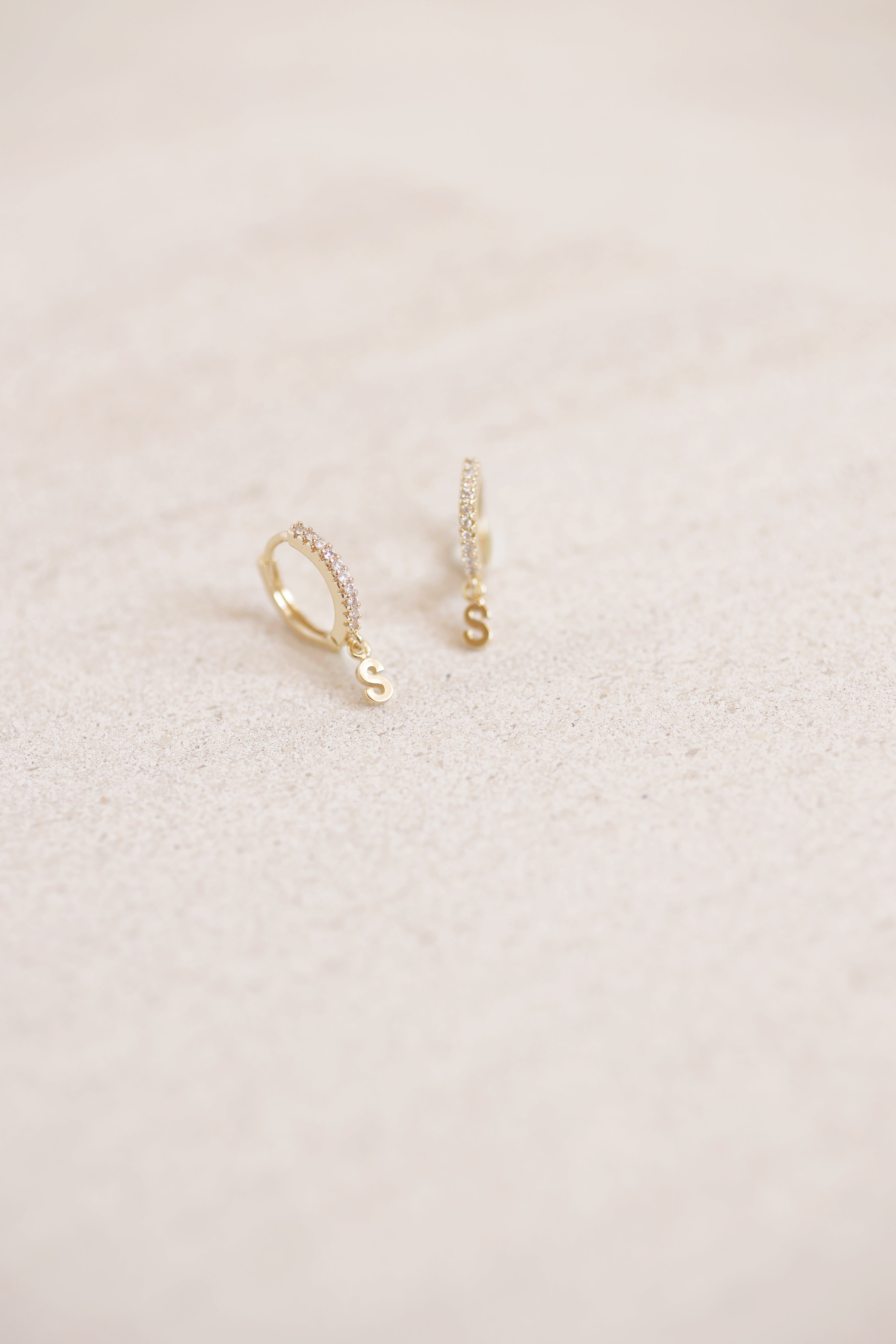 Mini Monogram Huggie Earrings - Personalized Gold Plated Hoop Earrings for Women, Perfect for Everyday Wear & Gifts