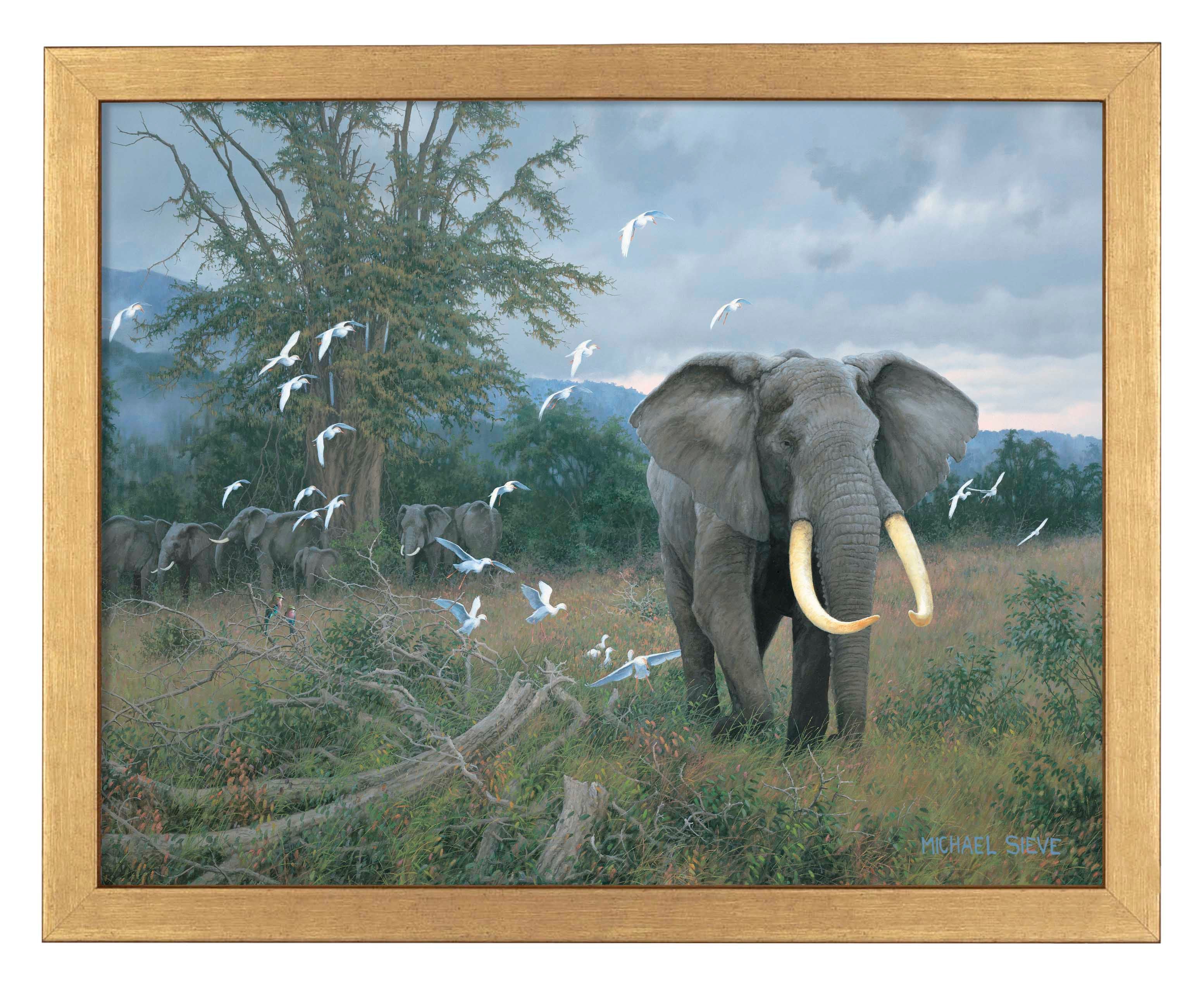 Highland Bull & Egrets Wall Art Prints - Premium Canvas Painting for Home & Office Decor - Perfect for Living Room, Bedroom & Office Wall Decor