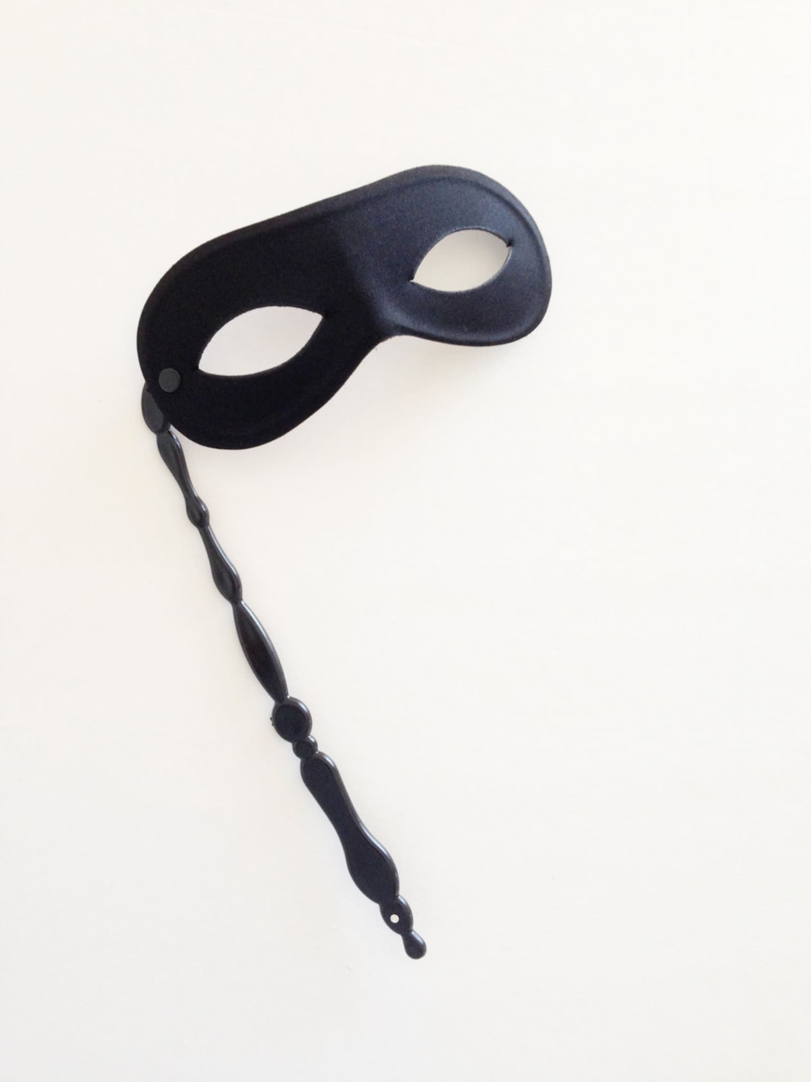 Black Handheld Stick Mask - Portable & Reusable Face Cover for Travel, Gym, and Outdoor Activities