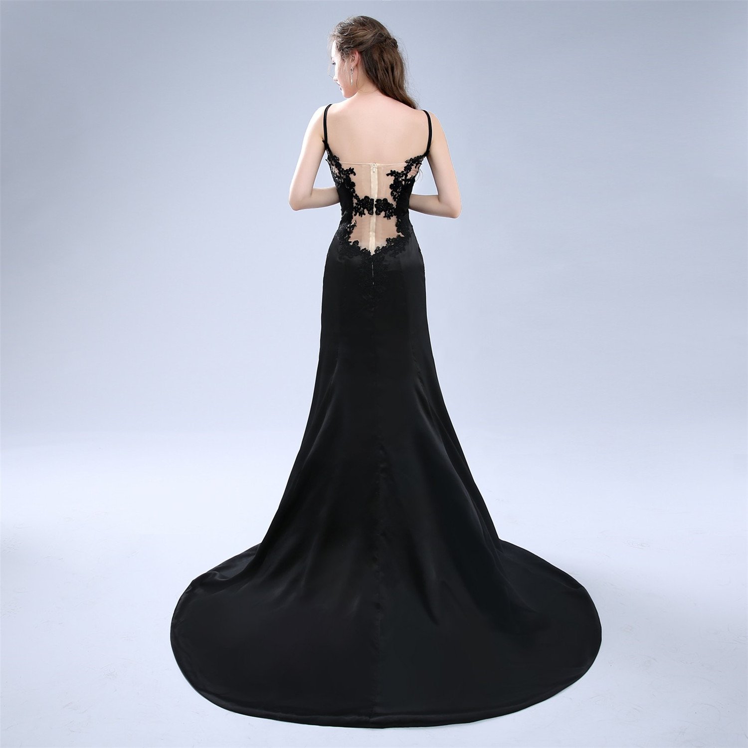 Elegant Black Lace Prom Dress for Women & Girls - Sexy Homecoming Dress for Parties, Dances & Special Occasions