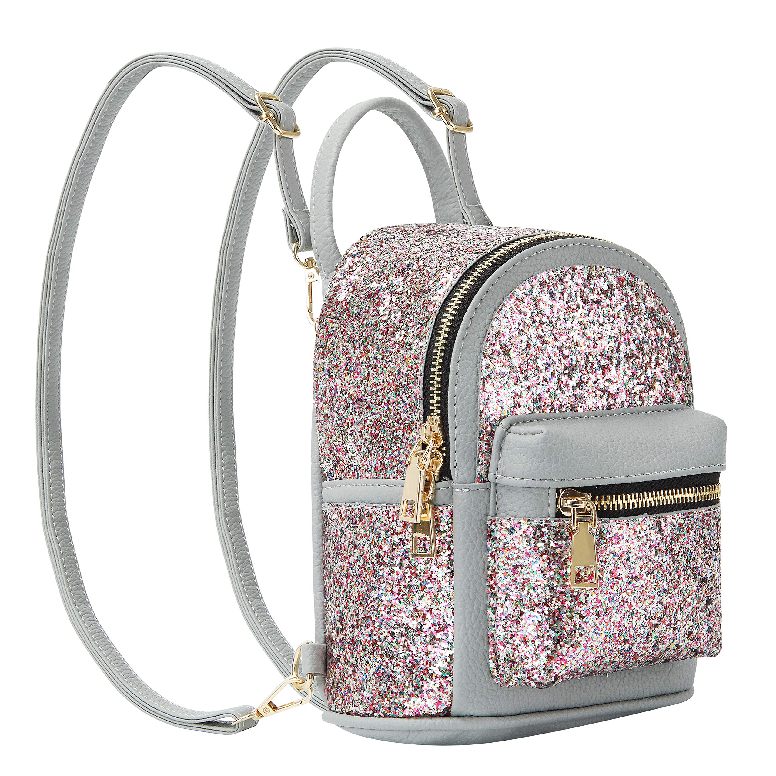 Sparkly Girls Mini Travel Backpack - Cute Kids School Bag with Shiny Rhinestones, Lightweight Daypack for School, Travel & Weekend Outings