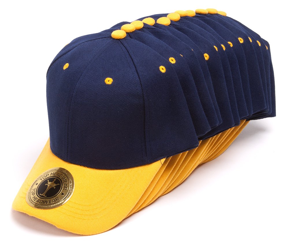 12-Pack Adjustable Baseball Caps for Men & Women - Breathable Cotton Hats for Outdoor Sports, Running, Hiking, and Casual Wear