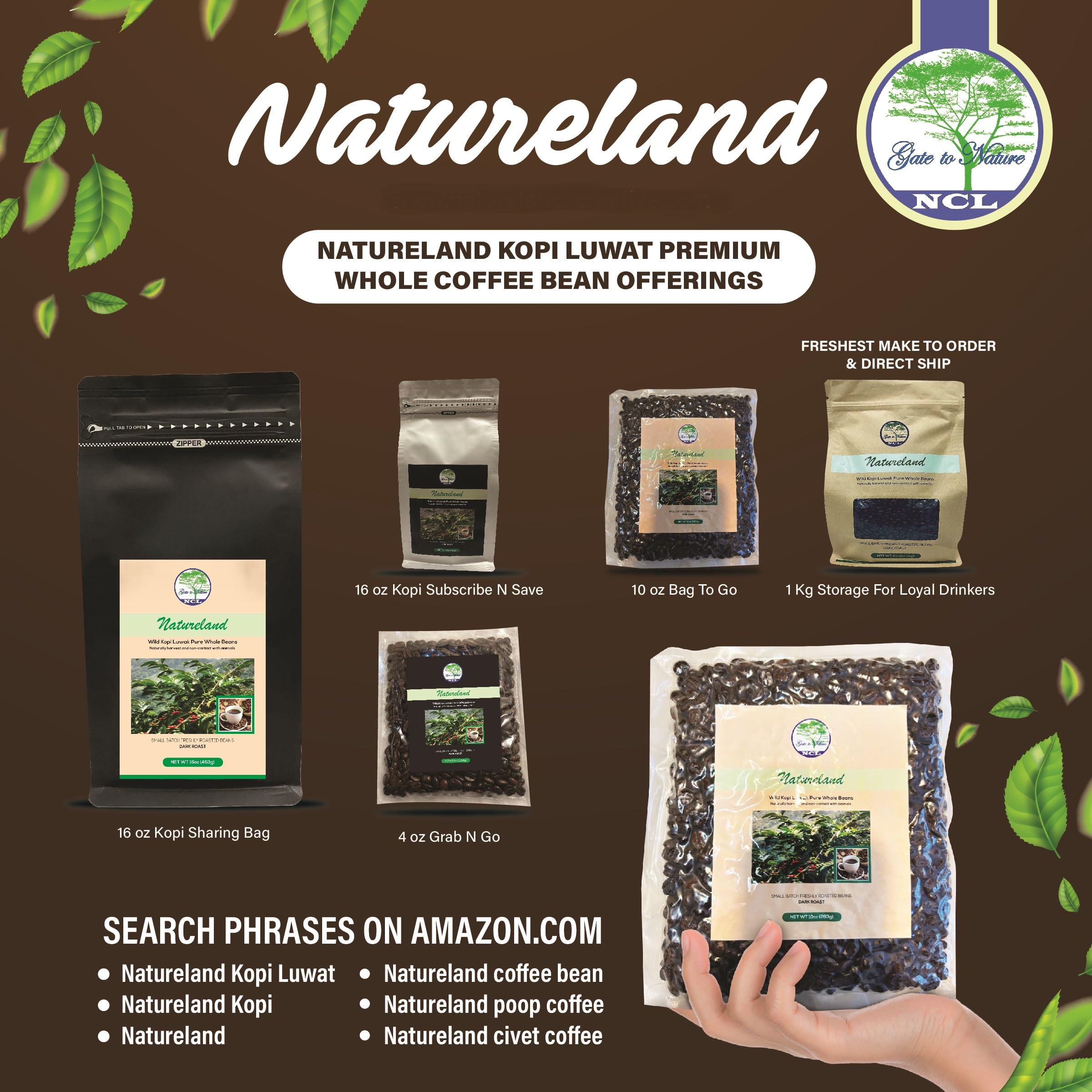 Premium Wild Civet Arabica Coffee Whole Beans - Freshly Roasted Luxury Kopi Luwak Coffee from Vietnam | Dark Roast Civet Coffee Gift Set (4oz/113g) | Best for Gourmet Coffee Lovers, Special Occasions & Unique Gifts