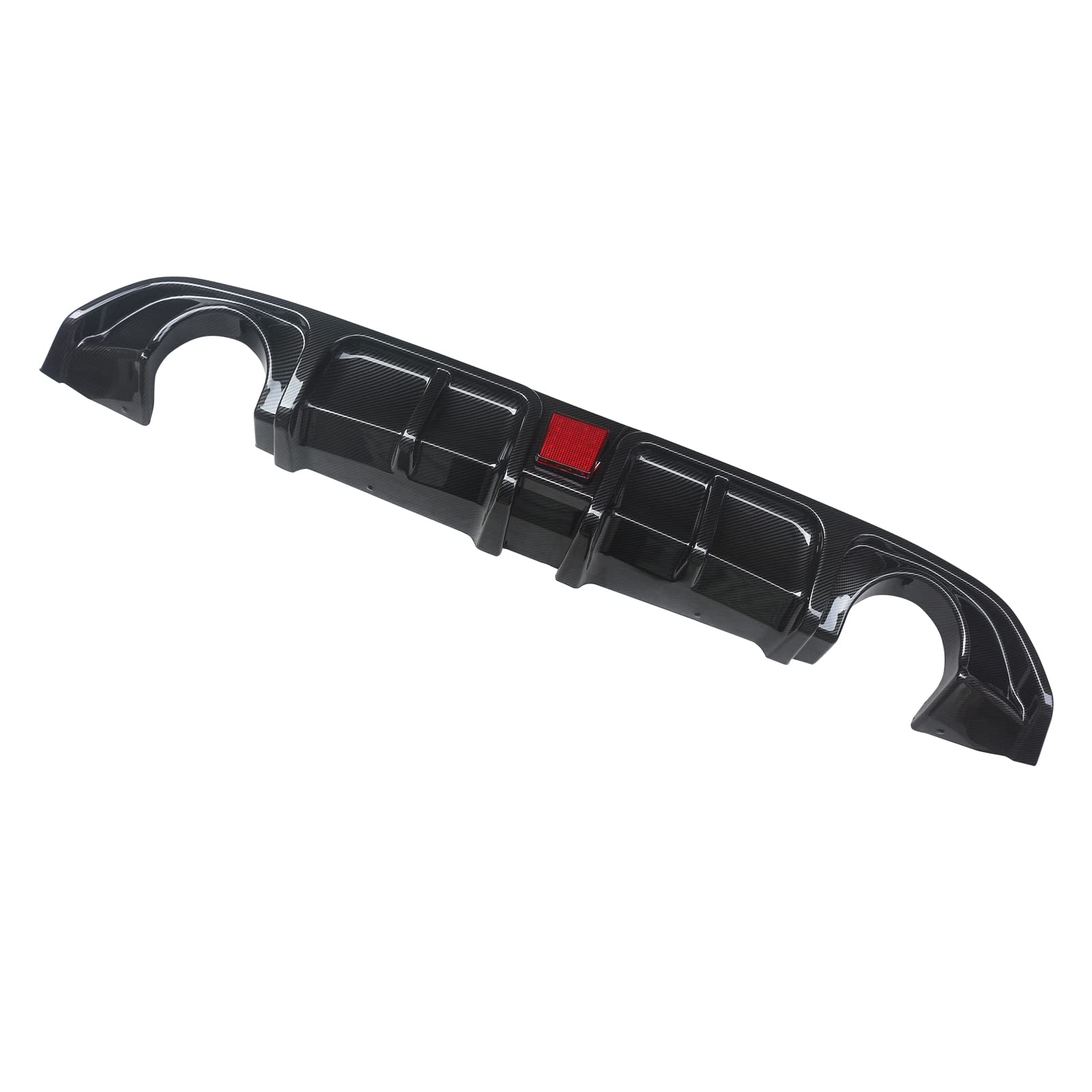 Carbon Fiber Rear Bumper Diffuser with Brake Light for 2017-2022 Infiniti Q60 - ABS Material, Sporty Style Upgrade for Enhanced Aerodynamics & Styling