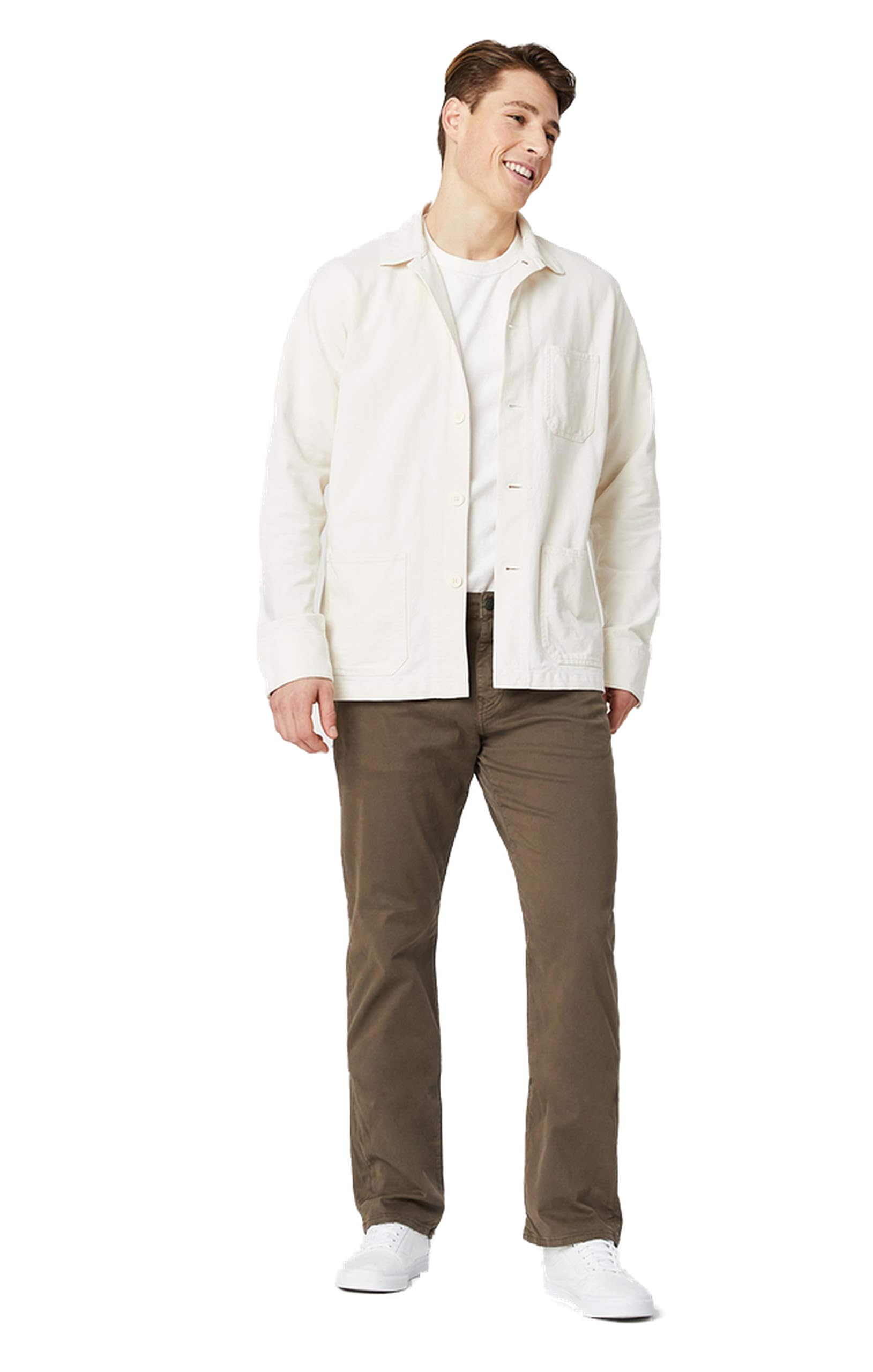 Mavi Zach Men's Straight Leg Twill Pants - Regular Rise Work Pants in Morel Sateen Brown (36x32) | Comfortable Office & Casual Wear for Everyday Use