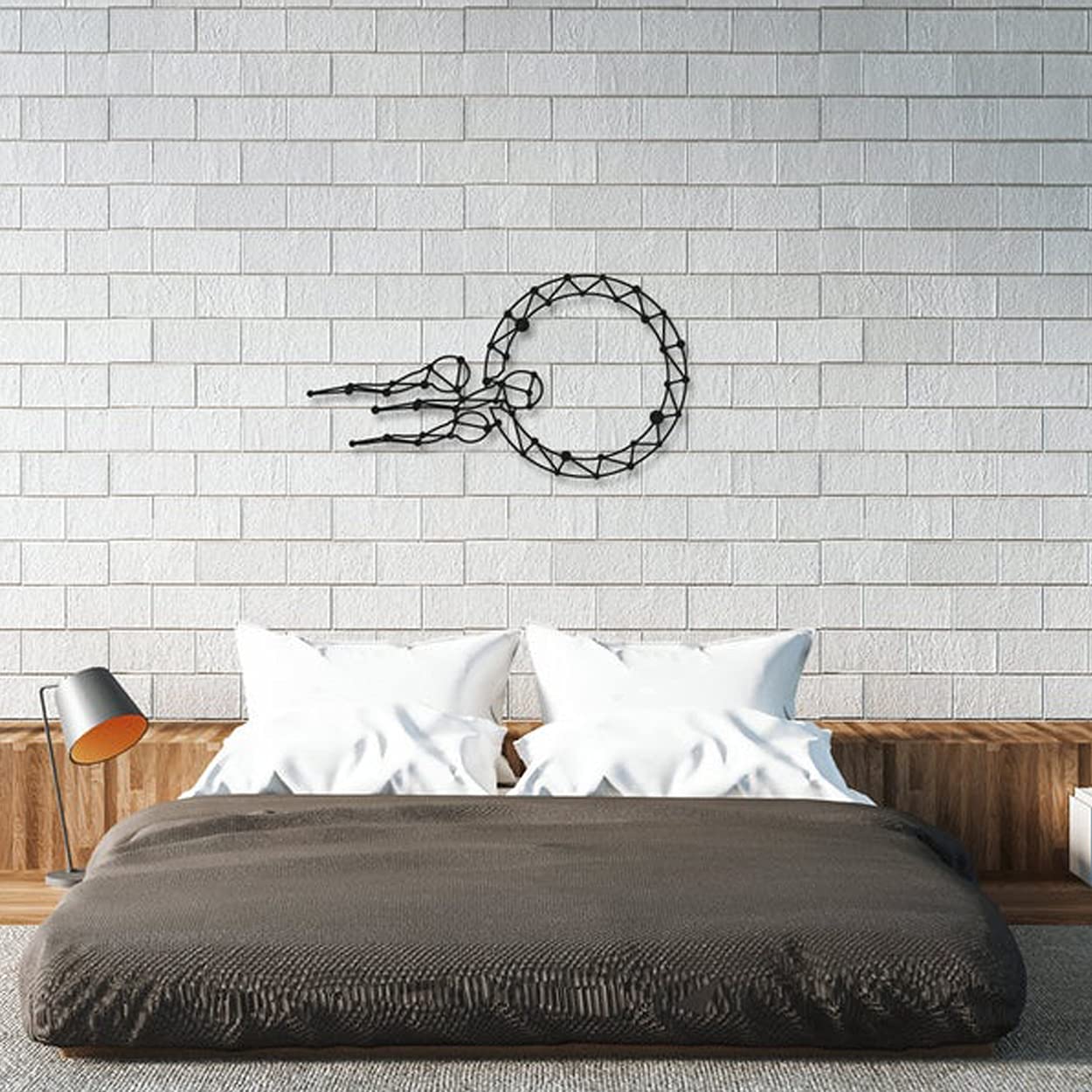 LaModaHome Metal Wall Art - 'Planting Life' Black Wall Decor for Living Room, Bedroom, Kitchen & Bathroom | Indoor & Outdoor Decorative Wall Hanging | Perfect for Home, Office & Garden Décor