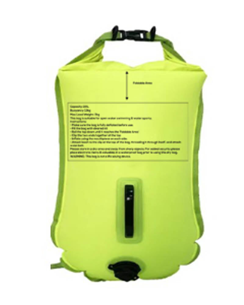 Waterproof Dry Bag for Swimming, Kayaking & Beach - Bright Green Floating Buoy with Secure Storage | Perfect for Pool, Ocean & Outdoor Water Sports