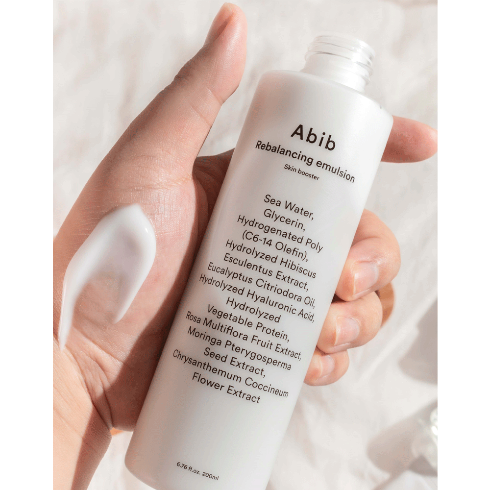 Abib Rebalancing Emulsion Skin Booster 200ml - Hydrating Face Moisturizer for Oily & Combination Skin - Korean Skincare for Daily Use & Night Routine