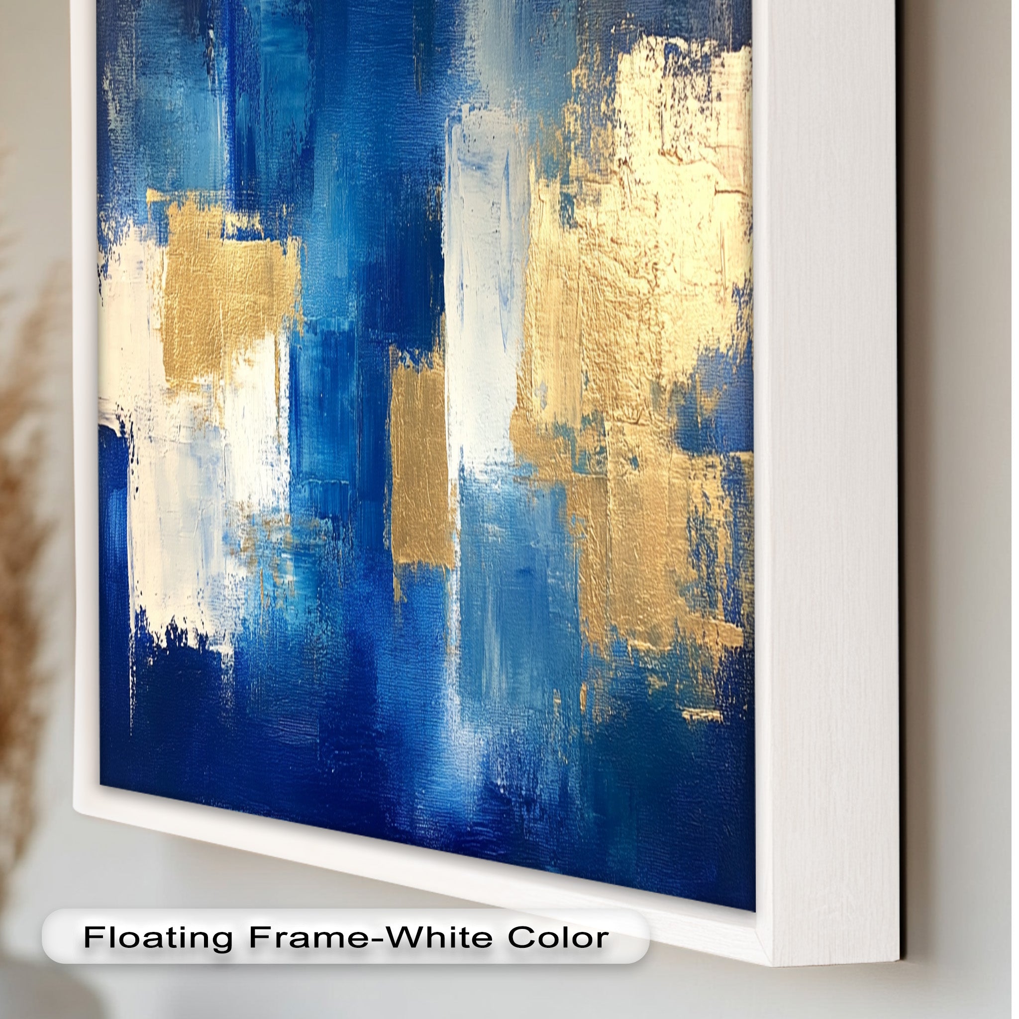 Blue Harmony Abstract Oil Painting - Modern Wall Art for Living Room, Bedroom & Office Decor | Handmade Canvas Artwork