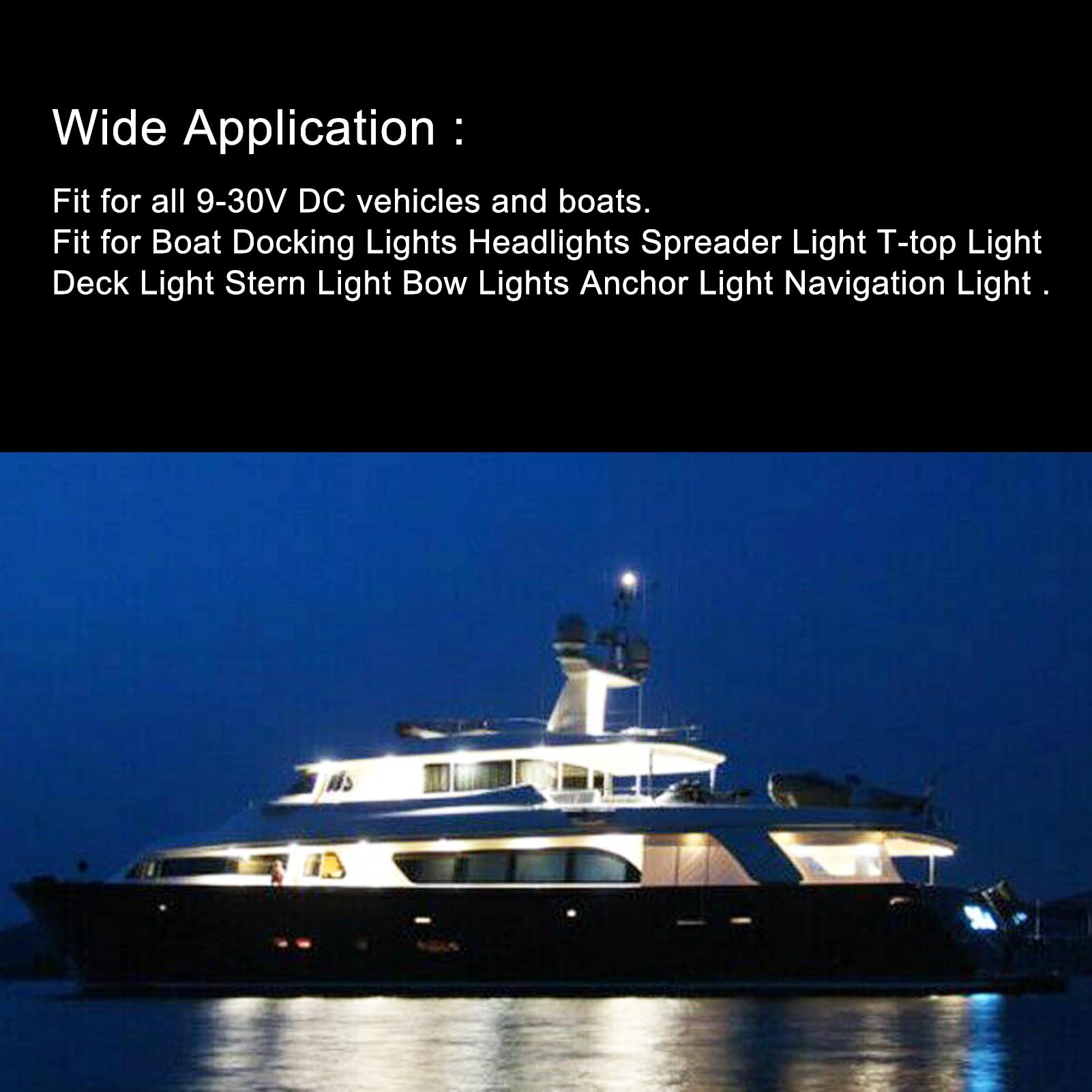 Marine LED Boat Docking Light & Navigation Light - Waterproof Pontoon Deck Light with Spreader for Kayak, Bass Boat, Sailboat (Blue) | Perfect for Night Fishing, Docking & Water Safety