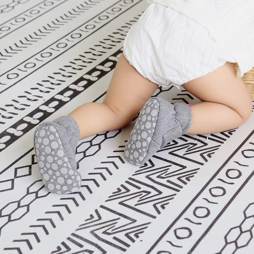 Ohwawadi Baby Slippers for Girls & Boys - Warm Infant Booties, Newborn Crib Shoes & Prewalker Socks - Soft Non-Slip Footwear for 0-24 Months - Perfect for Indoor Play, Nursery & First Steps
