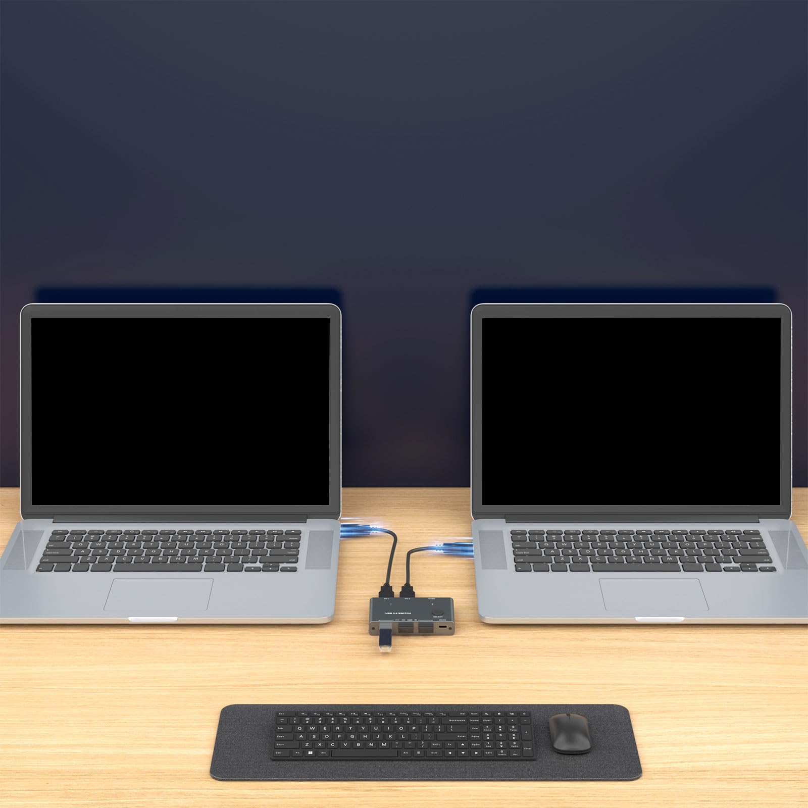 High-Speed USB 3.0 Hub with 4-Port Switcher - USB Port Extender for Laptop & Desktop - Expand USB Capacity for Printers, Scanners & More - Boost Productivity for Office & Home Workspaces