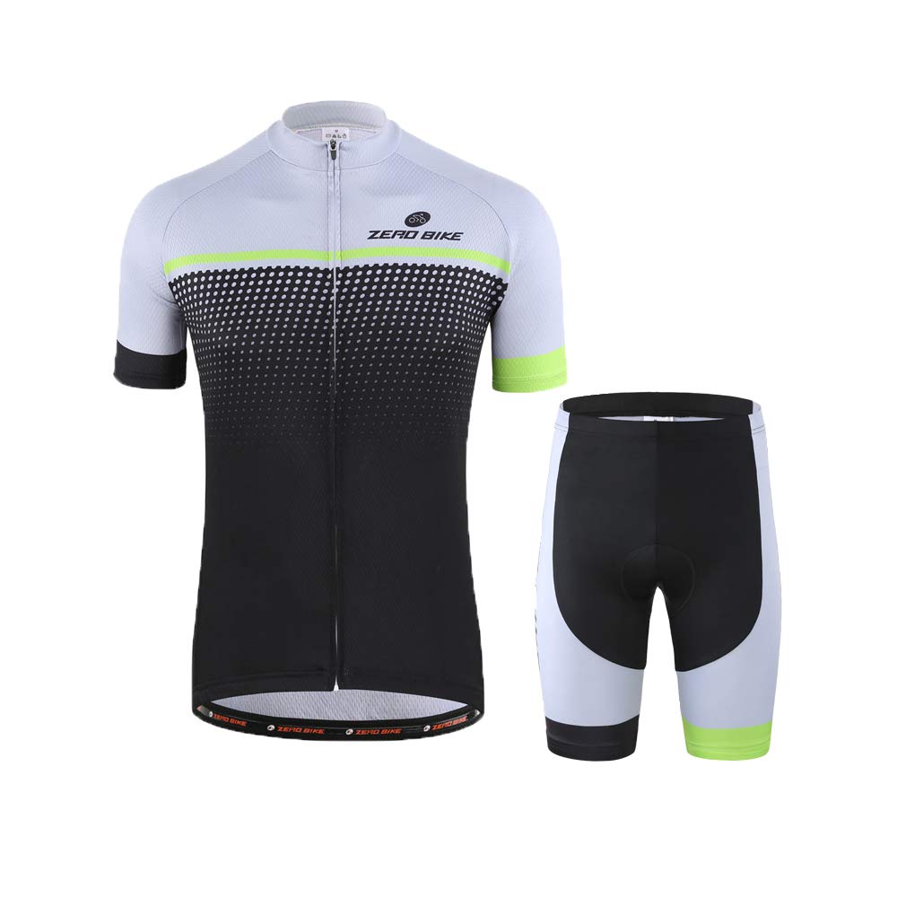 **Men's Cycling Jersey & Shorts Set - Breathable Quick-Dry Short Sleeve MTB Bike Shirt with 3D Padded Bicycle Shorts - Perfect for Mountain Biking & Road Cycling**