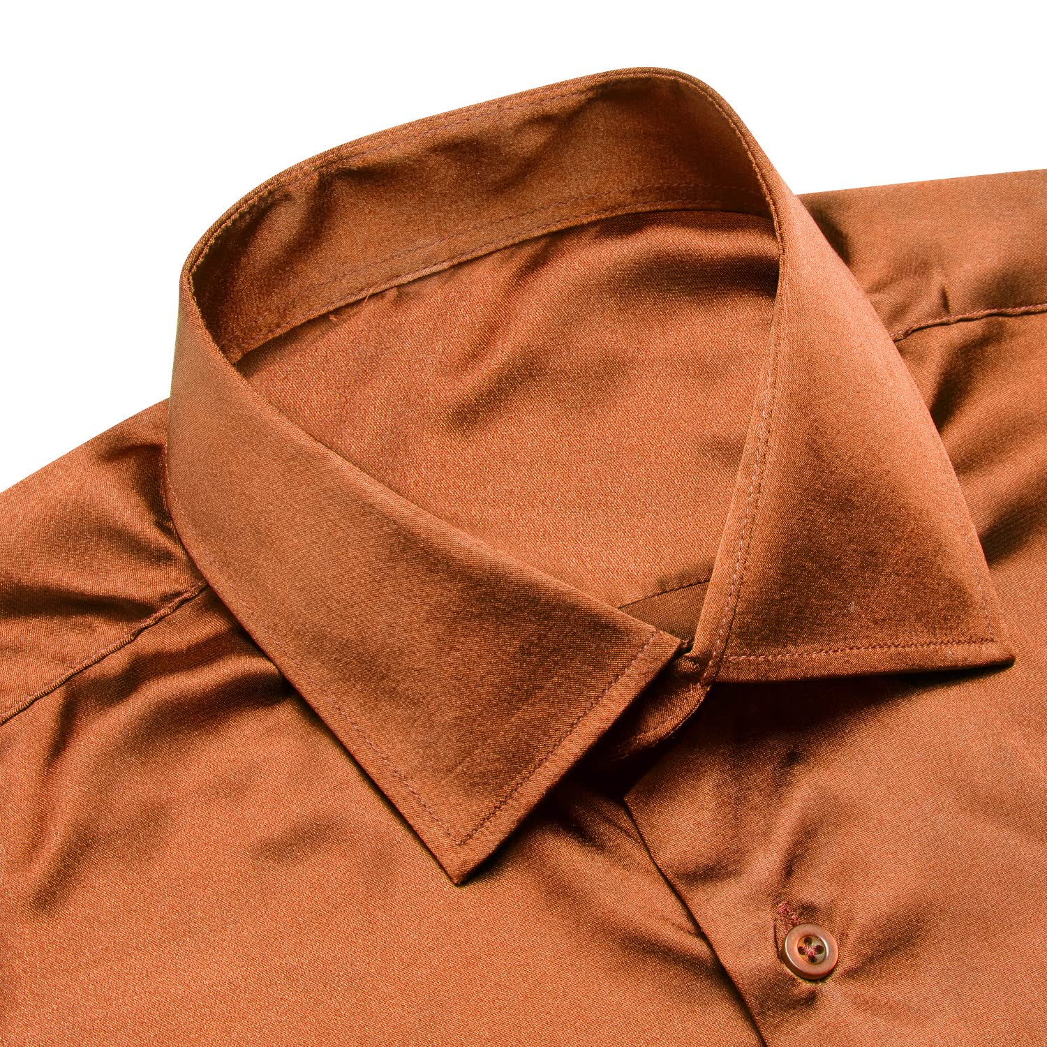 Premium Satin Men's Dress Shirts - Long Sleeve Formal Button Down Shirt for Business, Wedding & Special Occasions | Classic Fit Comfortable Office & Party Wear