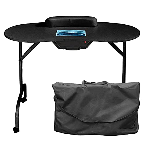 Portable Manicure Table with Built-in Dust Extractor & Carrying Case - Professional Nail Art Station for Home & Salon Use - Perfect for Manicures, Pedicures & Nail Extensions
