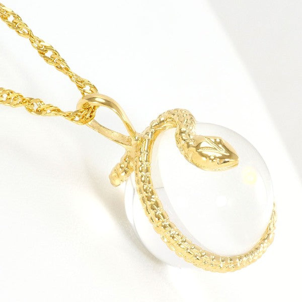 18K Yellow Gold Quartz Necklace for Women - Elegant & Durable Jewelry Gift for Birthday, Anniversary, Valentine's Day | Perfect for Parties, Weddings & Special Occasions