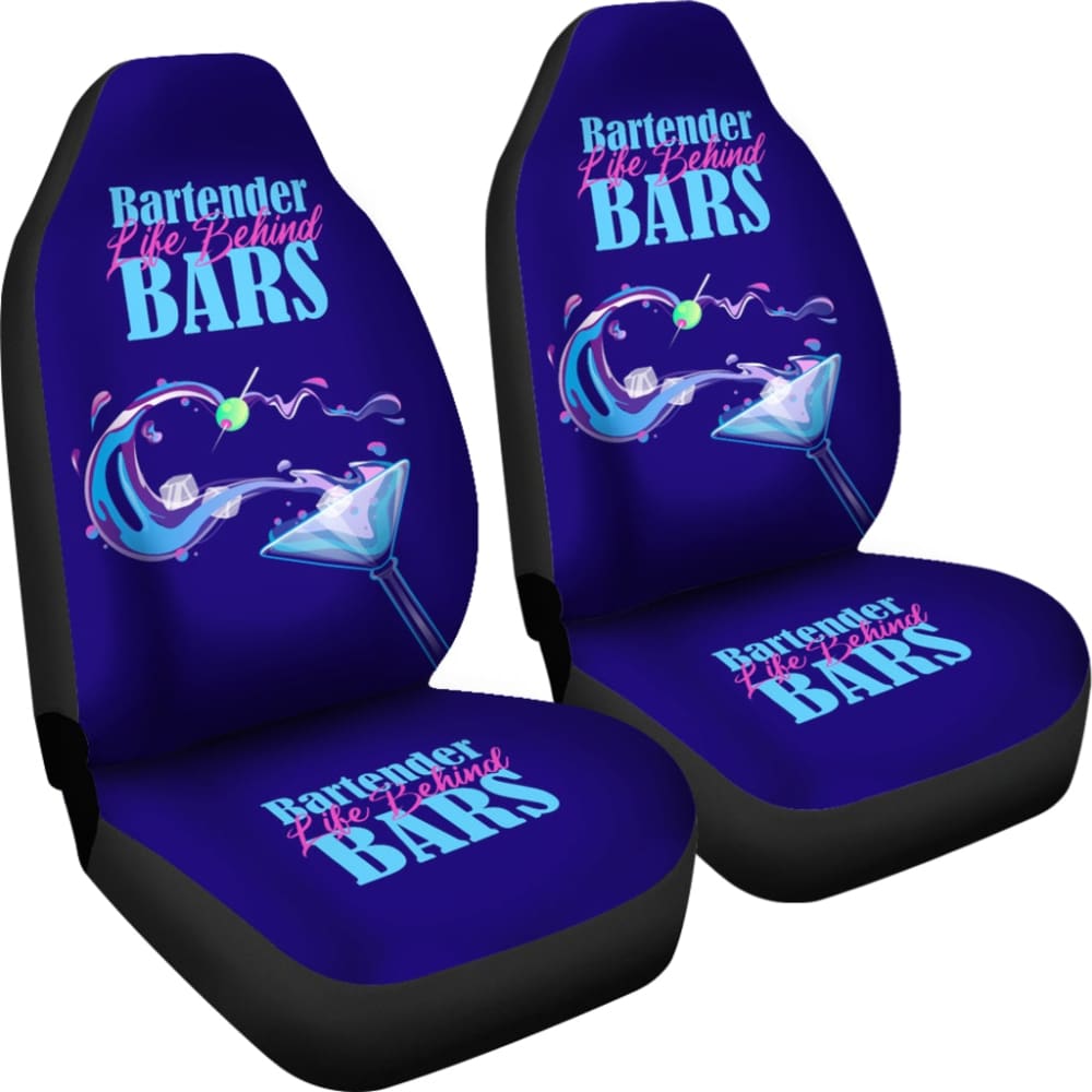 Premium Car Seat Covers for Bartenders - Unique Gift for Cocktail Enthusiasts & Bar Lovers - Durable 211601 Design - Perfect for Bar-Themed Cars, Road Trips & Bartending Professionals