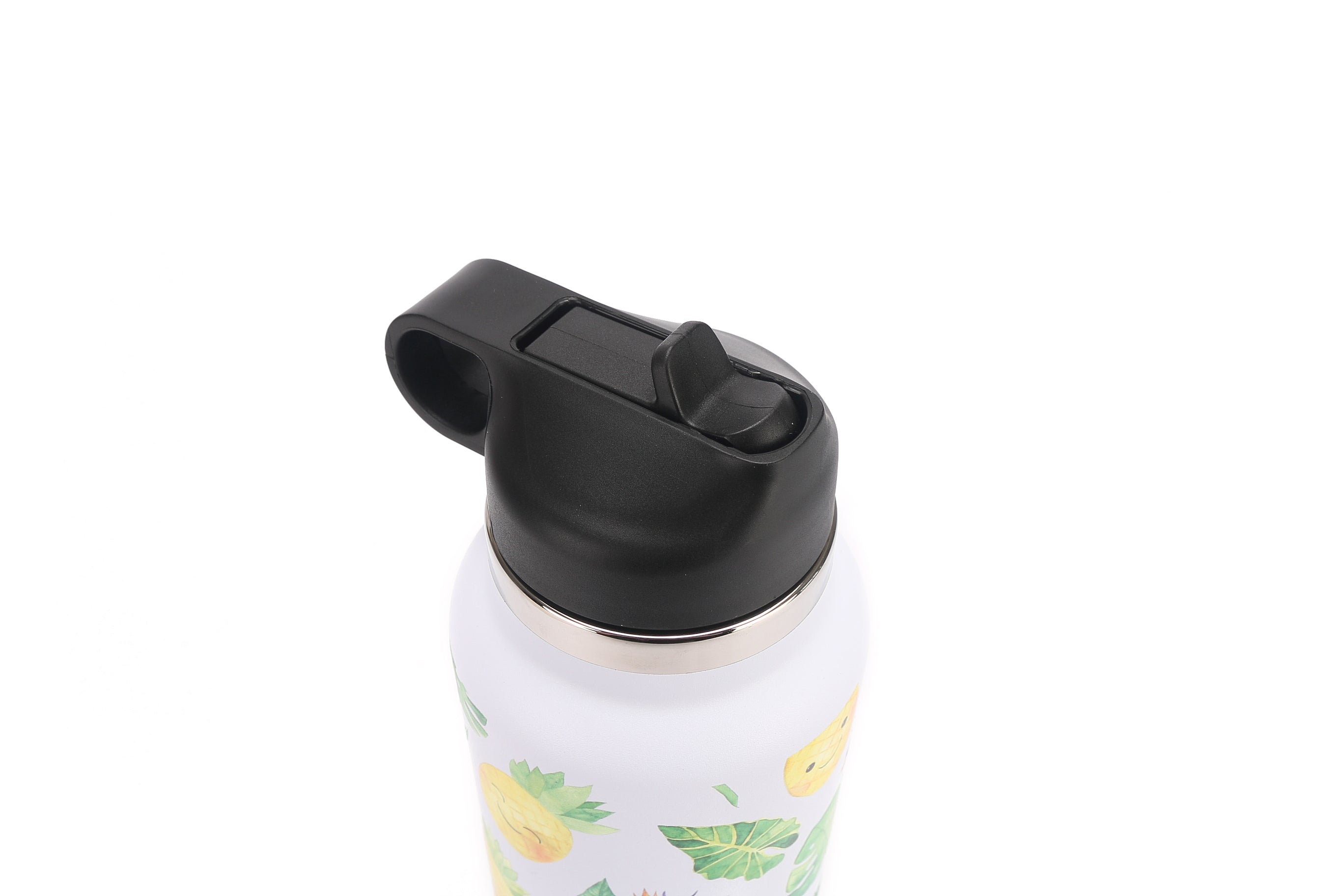 32oz Insulated Stainless Steel Water Bottle with Pineapple Monstera Design - Keeps Drinks Cold for 24 Hours & Hot for 12 Hours - Perfect for Gym, Hiking, Office & Outdoor Activities