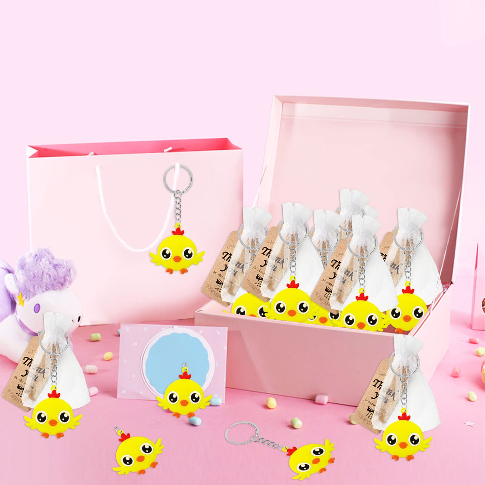 CiciBear 24 Pack Chicken Party Decorations - Farm Animal Barnyard Theme Supplies for Baby Showers, Kids Birthday Parties & School Events | Perfect for Themed Celebrations & Classroom Activities
