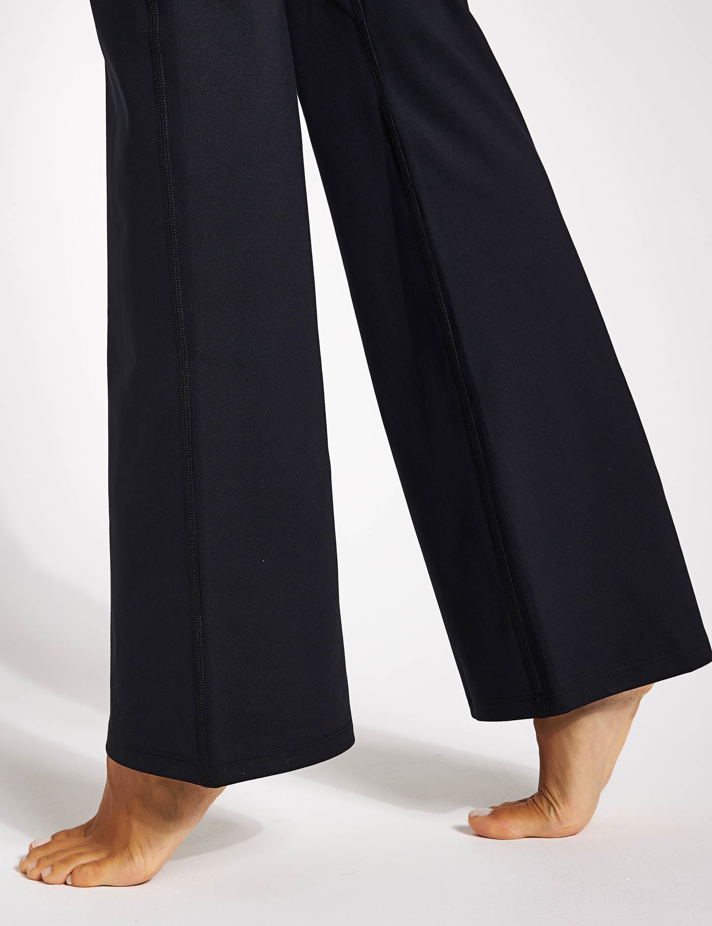 High Waist Compressive Flare Leggings for Women - Black | Yoga, Workout & Everyday Wear
