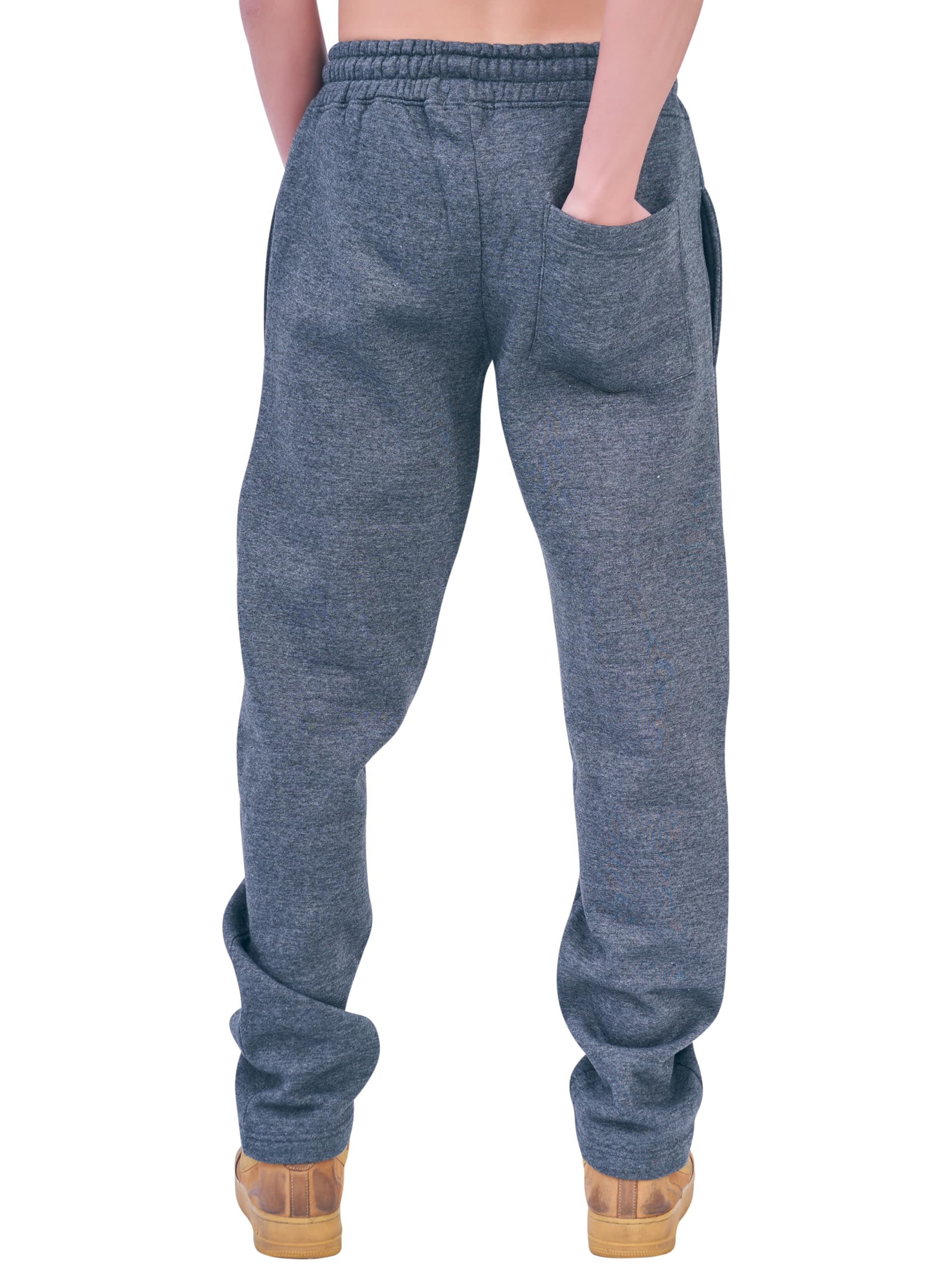 Love My Fashions® Men's Fleece Jogger Sweatpants with Pockets - Soft Athletic Pants for Running, Yoga & Workouts - Open Bottom Design with Drawstring Waist - Perfect for Gym, Lounge & Outdoor Activities