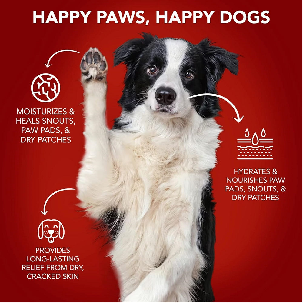 Pride Groom Pro Balm for Dogs - Soothing Paw & Nose Moisturizer | All-Natural Dog Skin Care | Perfect for Dry Paws, Cracked Noses & Winter Protection