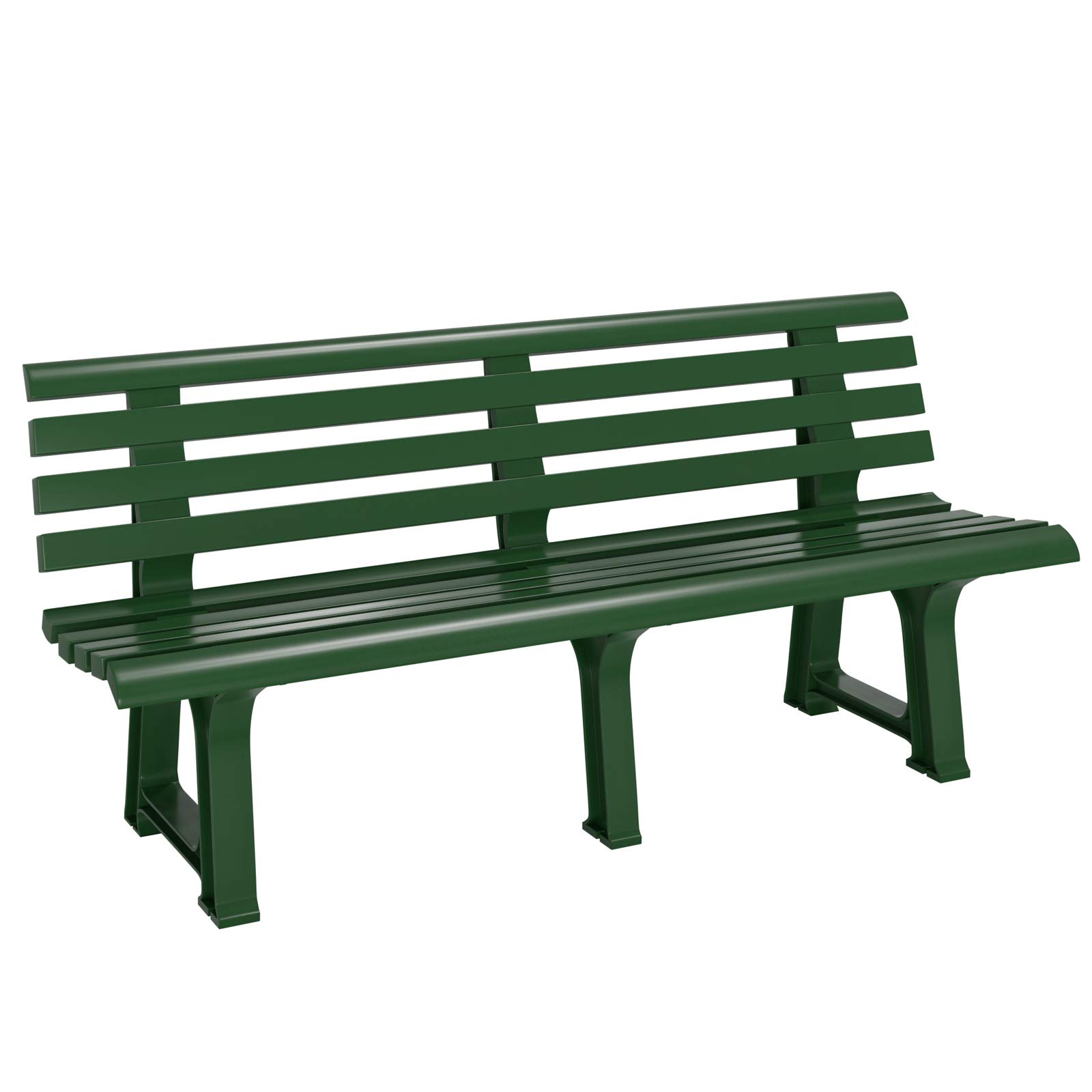 CASARIA® Orchidea 3-Seater Garden Bench - Durable Plastic Outdoor Furniture for Patio, Deck, Balcony - Weather-Resistant Green Bench (145cm) - Perfect for Relaxing in Gardens, Backyards & Outdoor Spaces