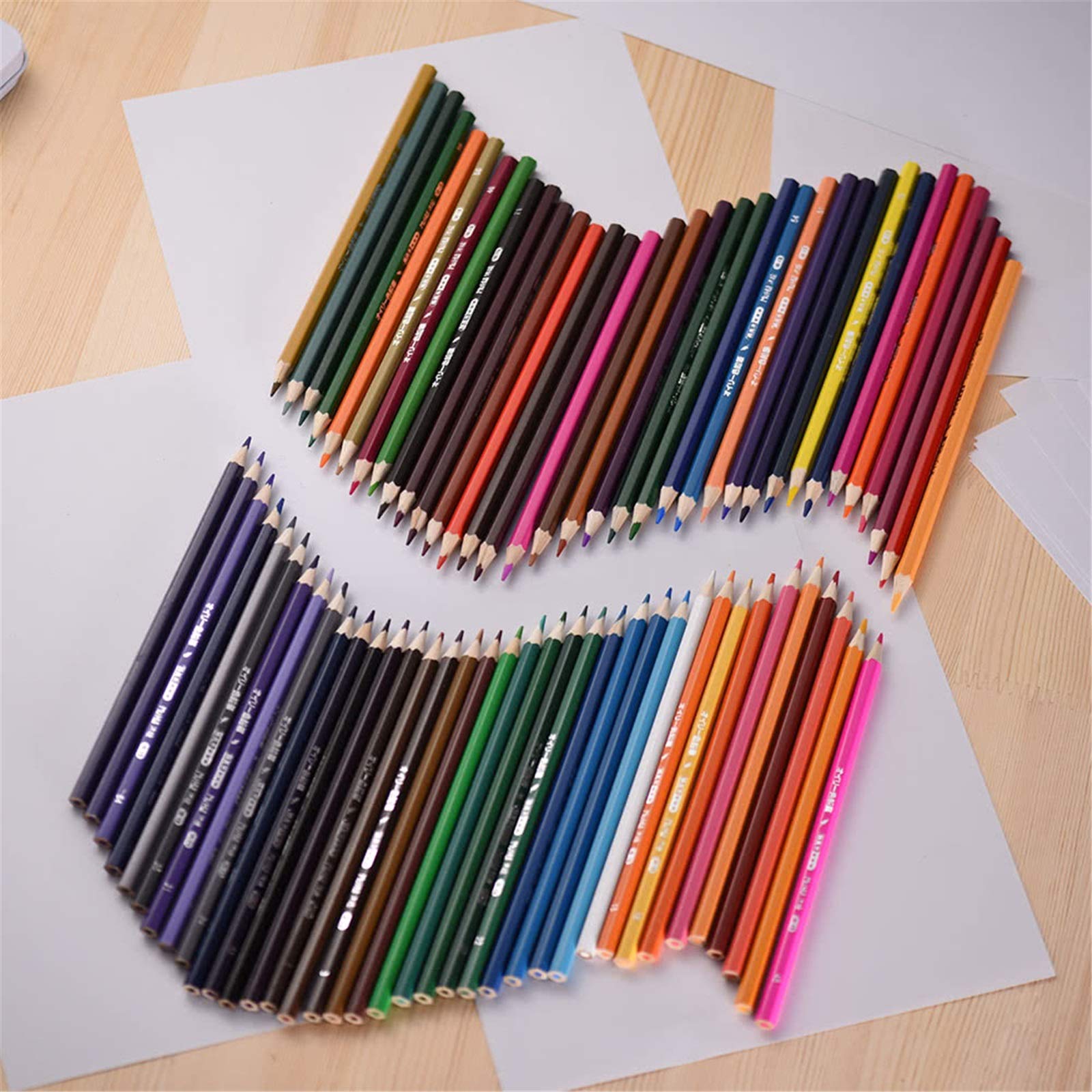 72-Color Premium Oil-Based Colored Pencils Set - Pre-Sharpened Watercolor Pens for Drawing, Sketching, Writing & Coloring Books | Vibrant Pigments, Smooth Blending | Ideal for Artists, Students & DIY Craft Projects (White, One Size)