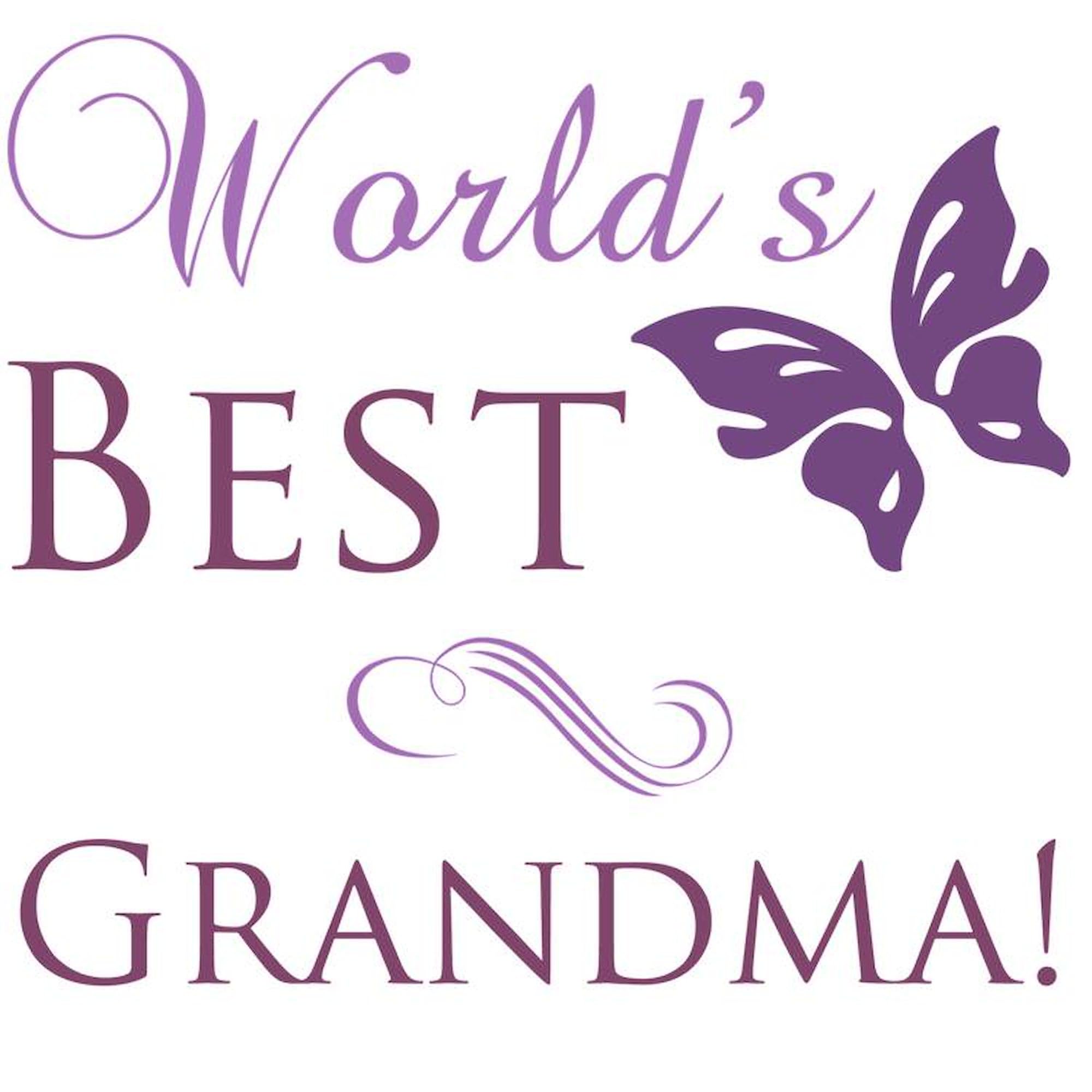 Butterfly Grandma Square Car Magnet 3x3 Inch - Colorful Magnetic Bumper Display for Cars, Trucks & Vehicles - Perfect for Family, Grandparents Day & Personal Expression