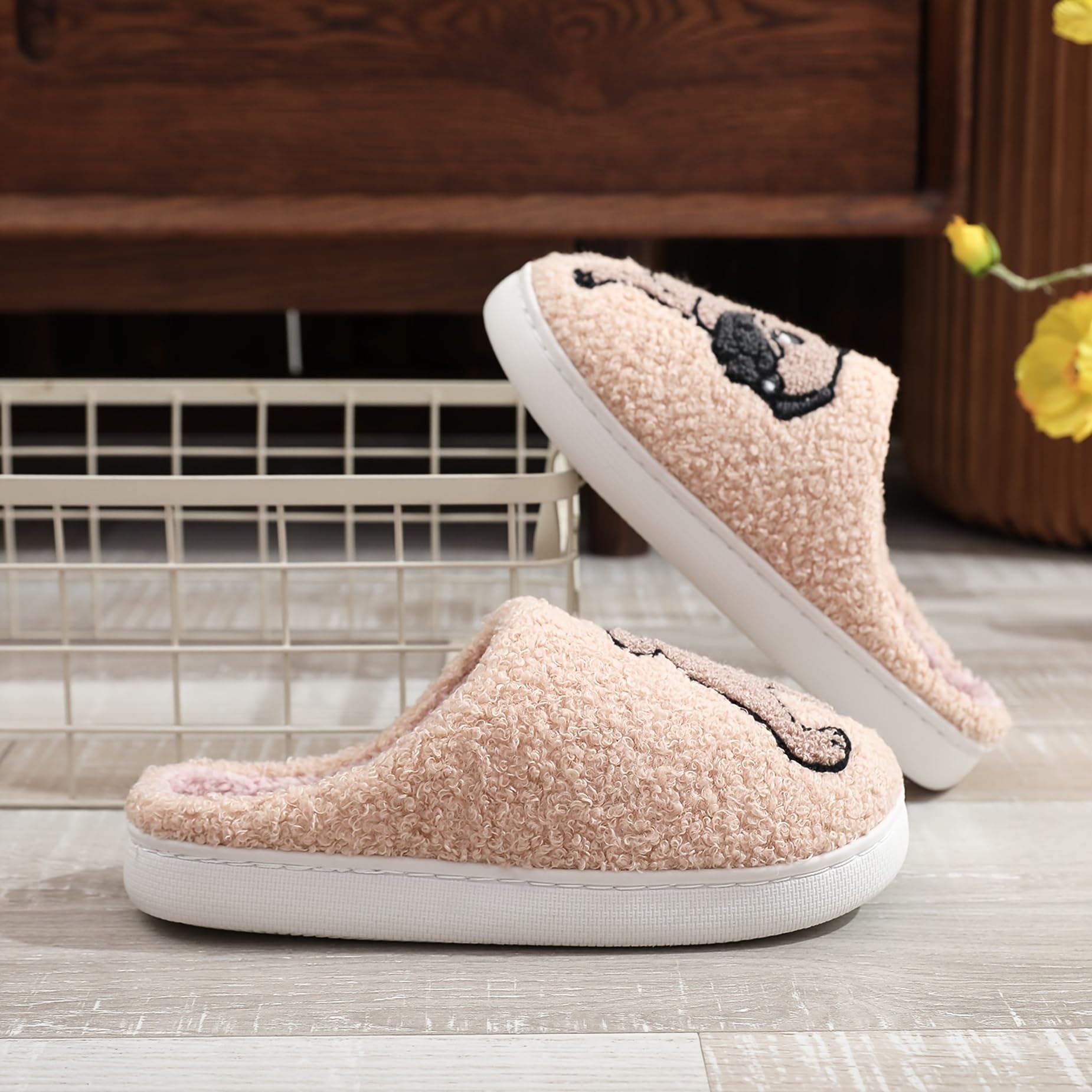 Women's & Men's Fuzzy Memory Foam Slippers - Fluffy Warm Comfort Lightweight Indoor/Outdoor House Shoes for Couples | Perfect for Winter, Lounge Wear & Cozy Home Relaxation