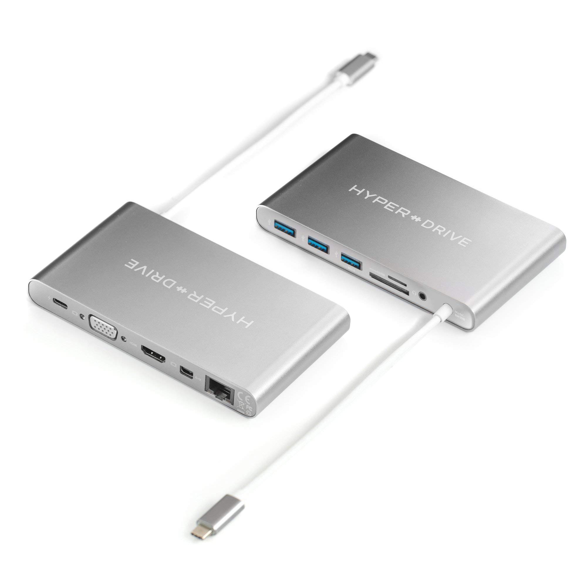 HyperDrive Ultimate 11-in-1 USB C Hub - Type-C Adapter for MacBook Pro/PC with PD Charging, 5Gbps Data Transfer, 4K HDMI, 3xUSB 3.1, VGA, Ethernet Port - Perfect for Home Office, Remote Work & Multi-Screen Setup