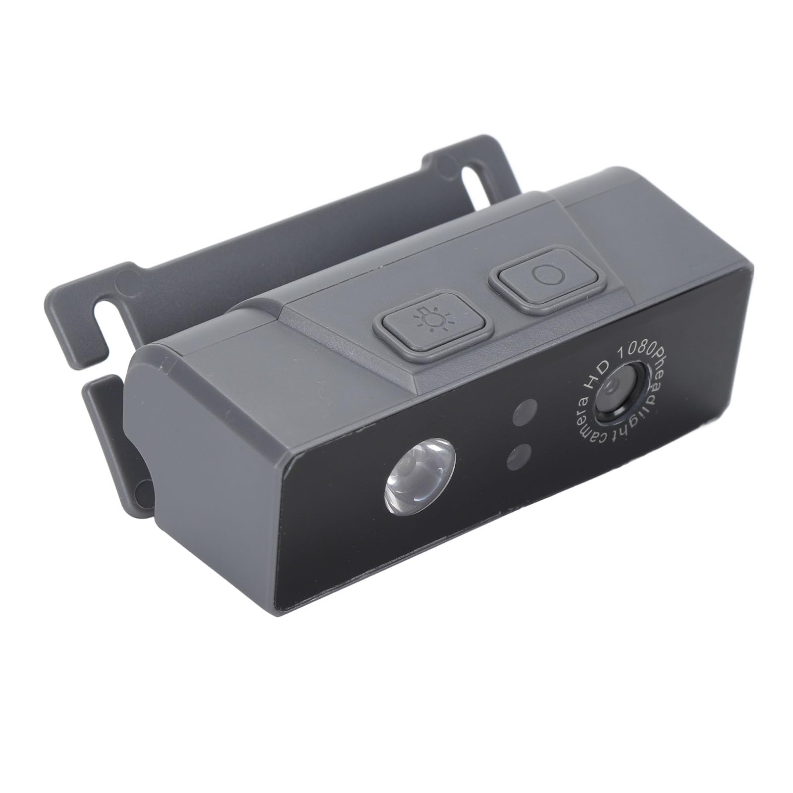 Yctze Hands-Free Head Mounted Camera with Gesture Control - 1080P HD Video, 1800mAh Battery, 45° Adjustable Angle & Built-in LED Light - Perfect for Fishing, Cycling, Hiking & Outdoor Adventures (Grey)