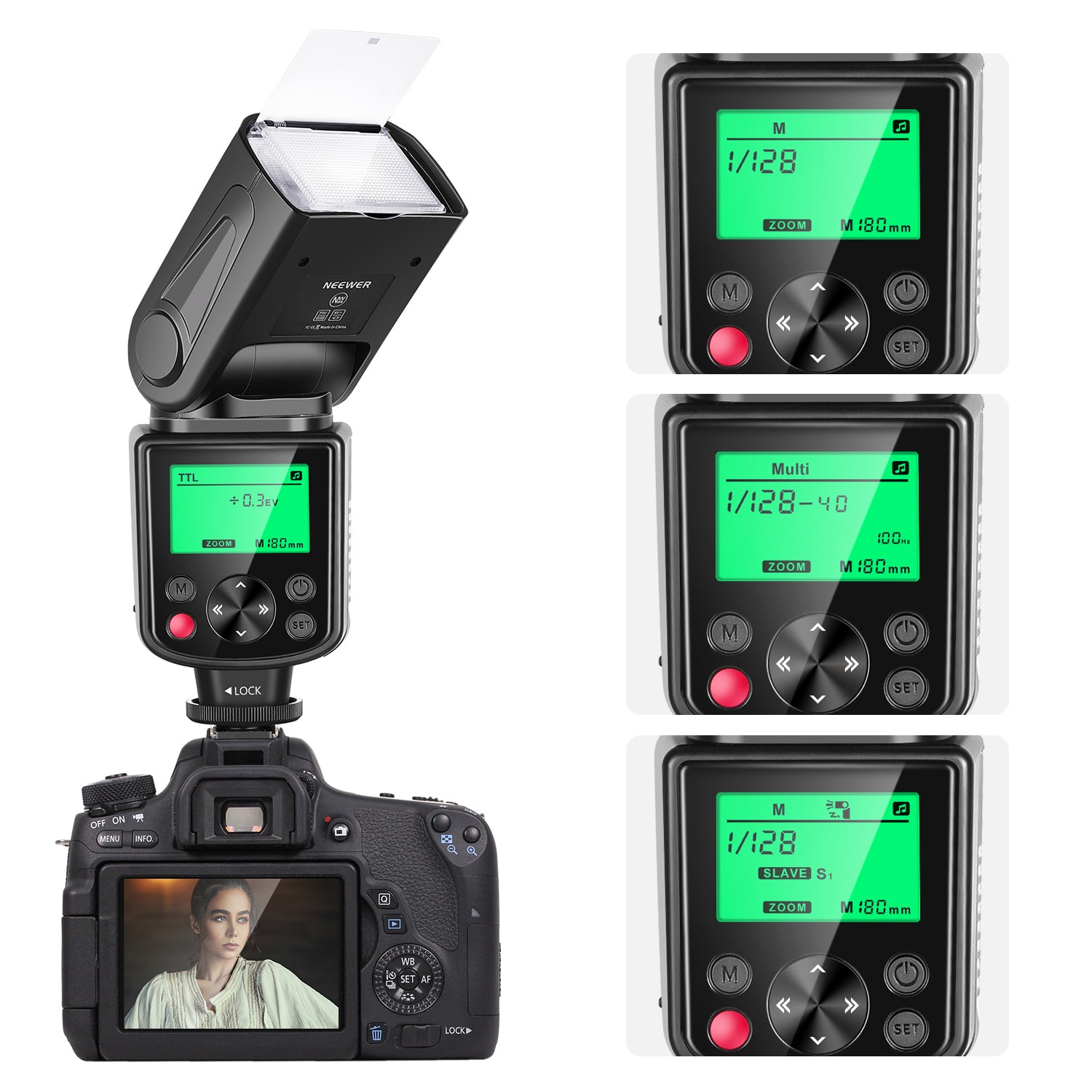 NEEWER NW670 TTL Speedlite Flash for Canon DSLR Cameras - Professional Photography Lighting for Portraits, Weddings & Events
