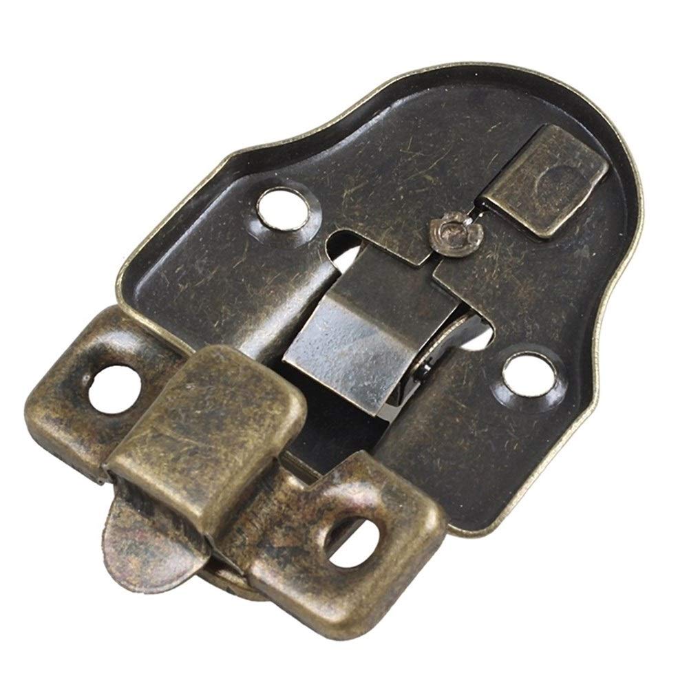 Duckbilled Metal Toggle Latch Catch - Bronze Tone Cabinet Box Hasp Lock (Brown) for Toolbox, Storage Cases & Industrial Equipment - Secure Fastening Solution
